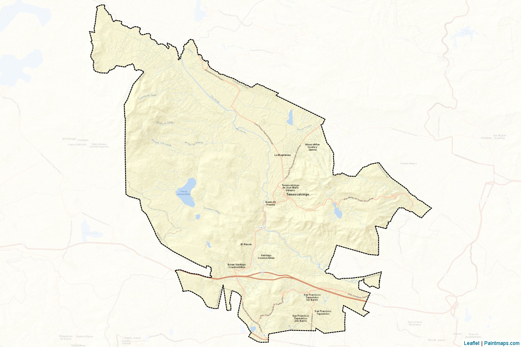 Muestras de recorte de mapas Temascalcingo (México)-2