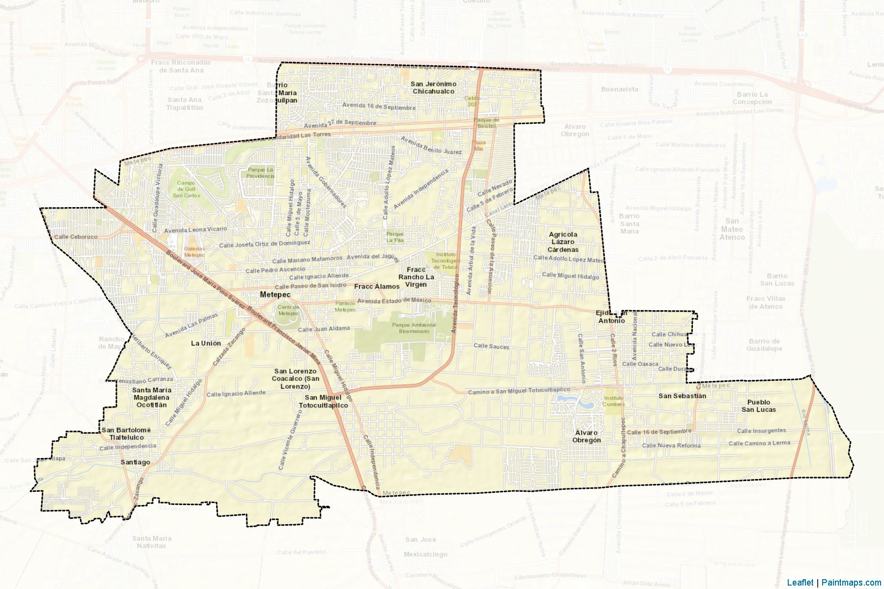 Metepec (México) Map Cropping Samples-2