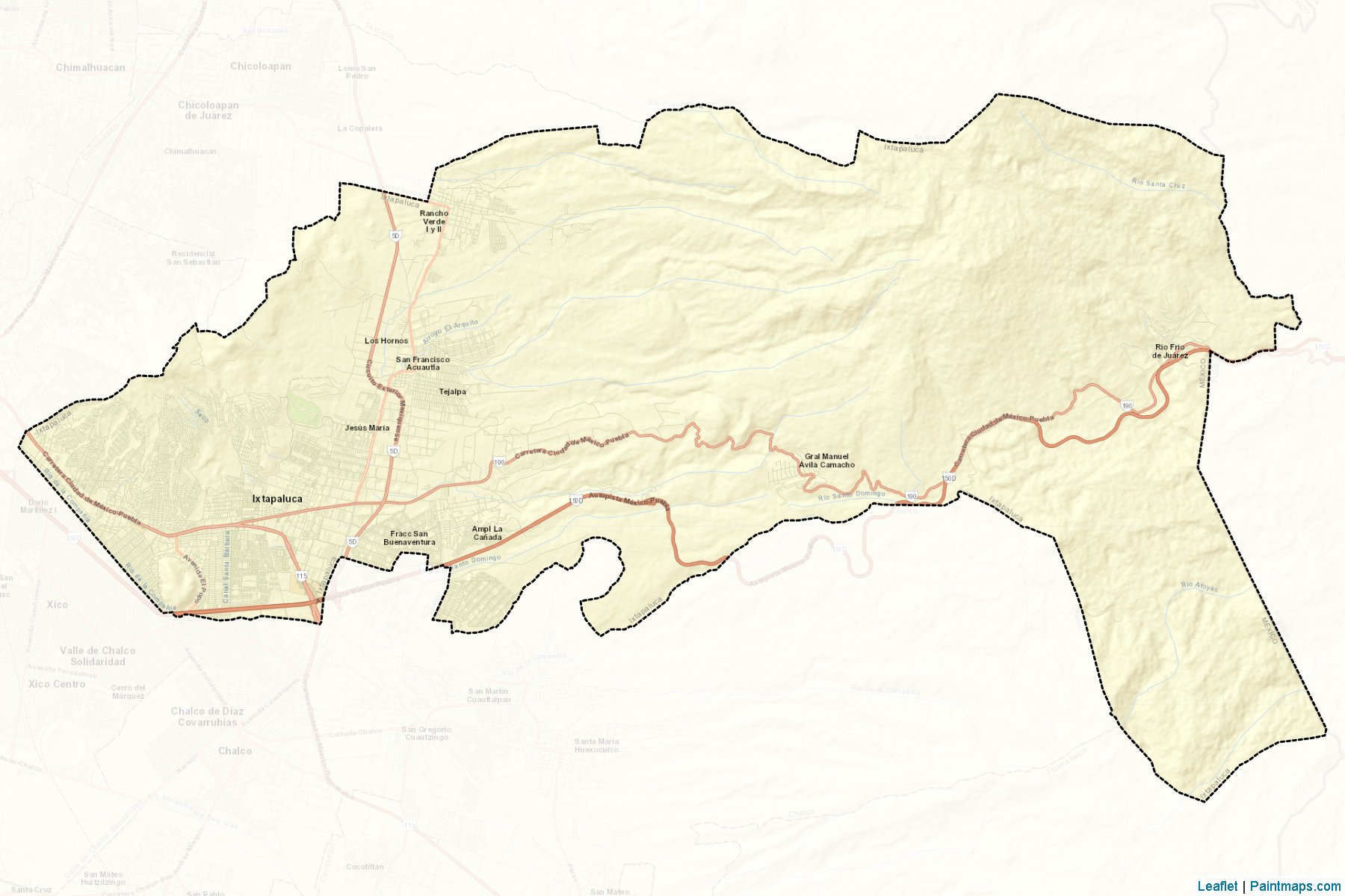 Ixtapaluca (Meksika) Haritası Örnekleri-2