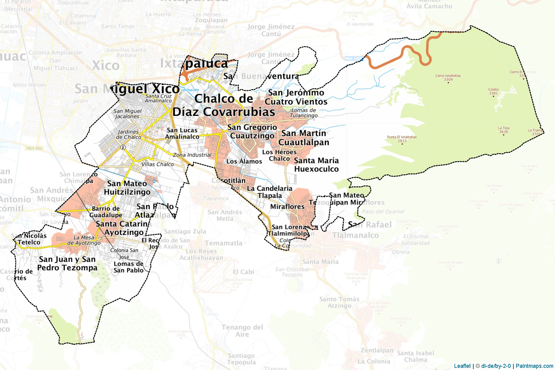 Chalco (México) Map Cropping Samples-1