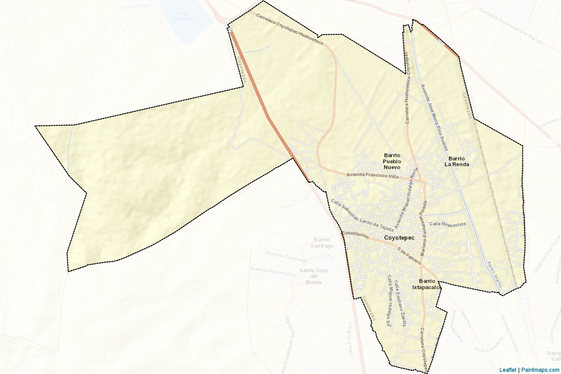 Muestras de recorte de mapas Coyotepec (México)-2