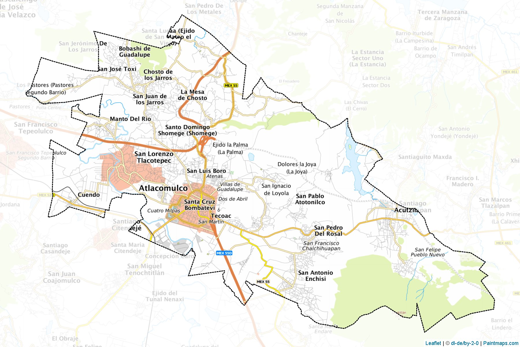 Atlacomulco (México) Map Cropping Samples-1