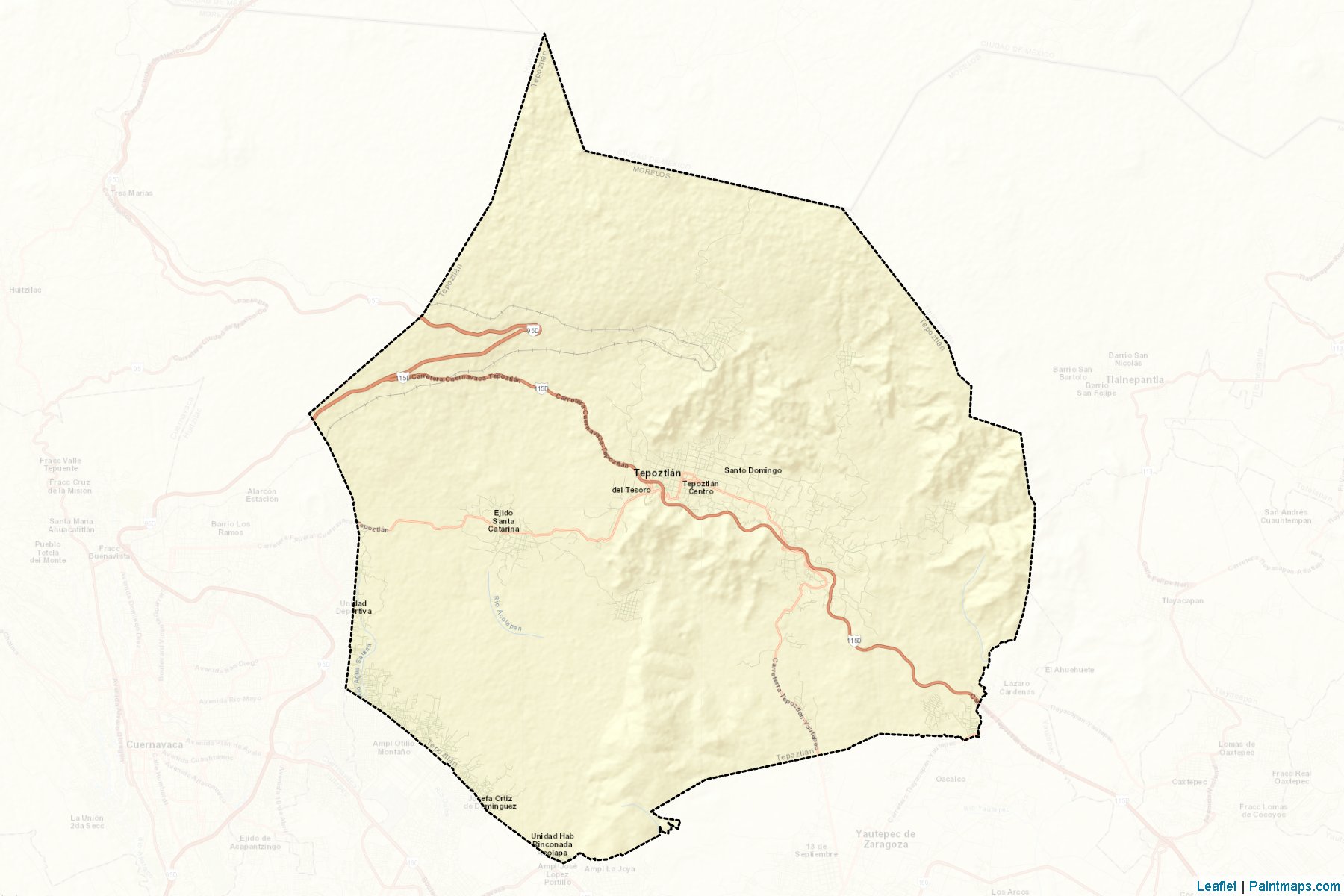 Muestras de recorte de mapas Tepoztlán (Morelos)-2