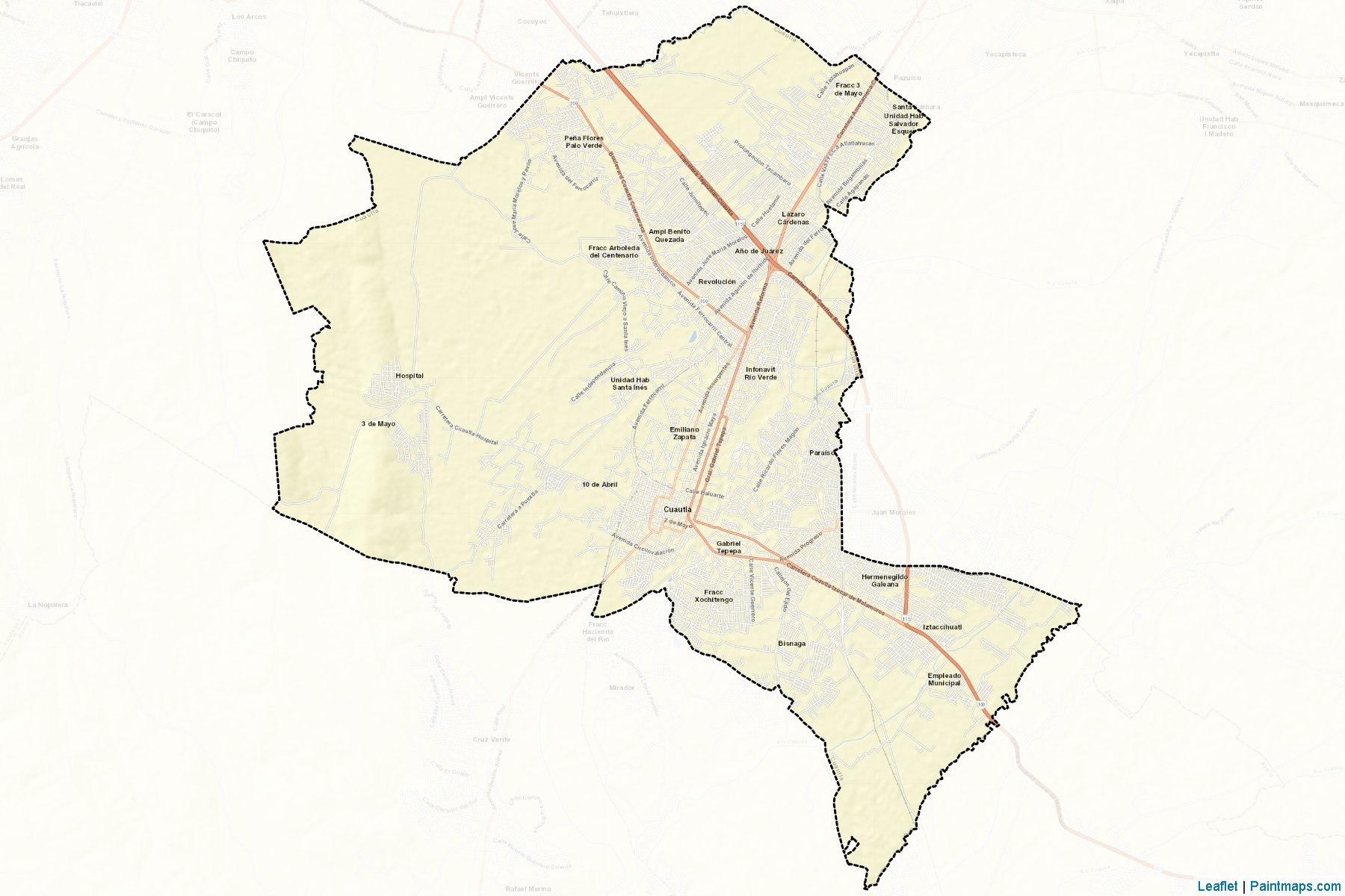 Muestras de recorte de mapas Cuautla (Morelos)-2