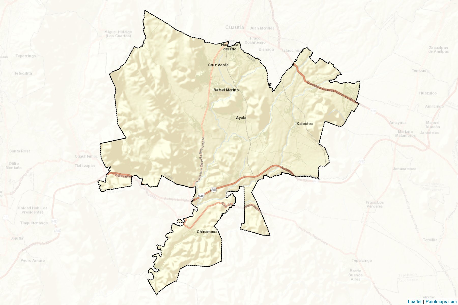 Muestras de recorte de mapas Ayala (Morelos)-2