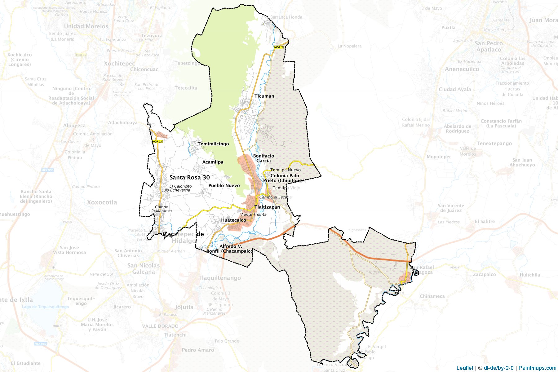 Muestras de recorte de mapas Tlaltizapán (Morelos)-1