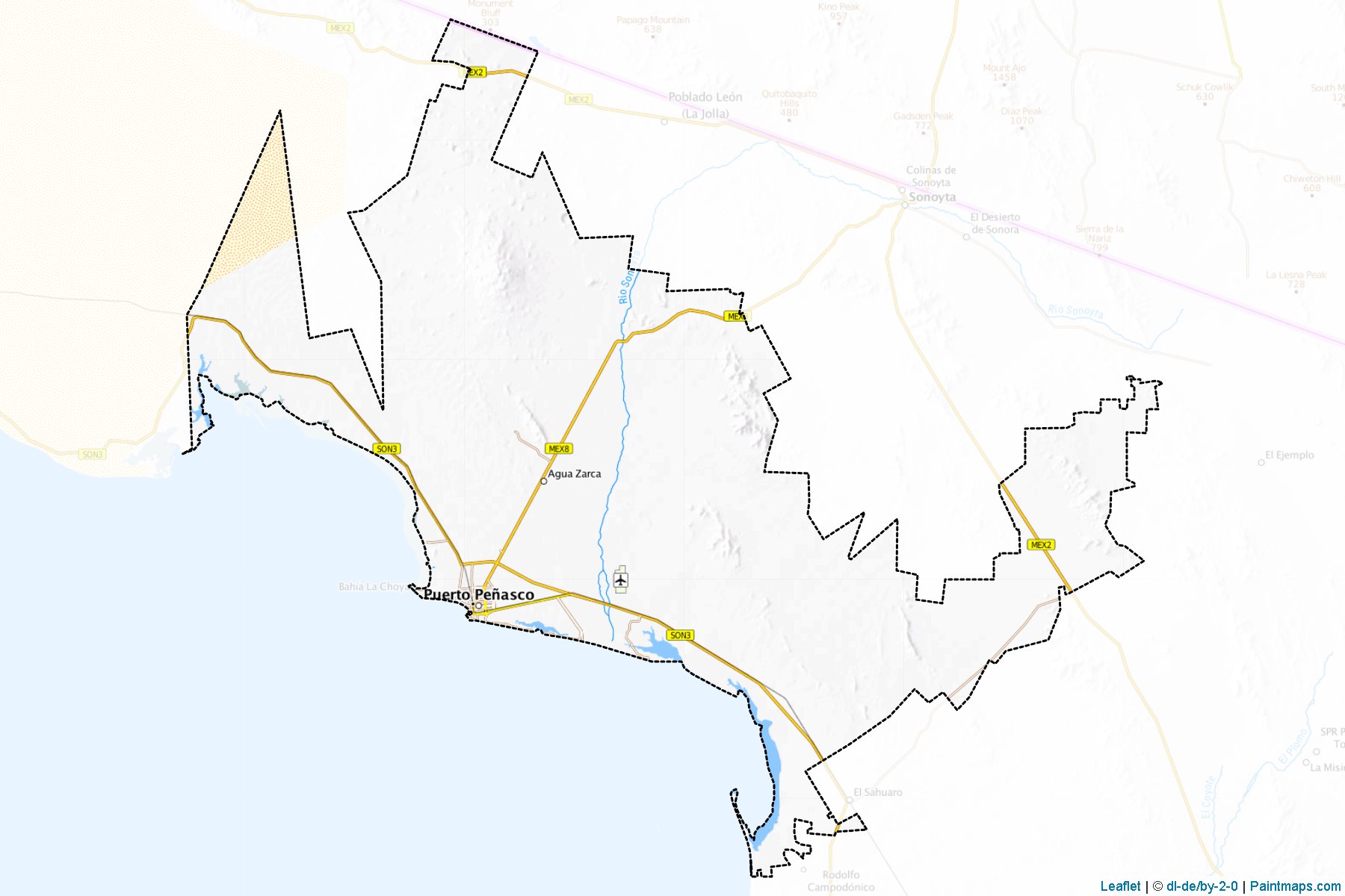 Puerto Peñasco (Sonora) Map Cropping Samples-1