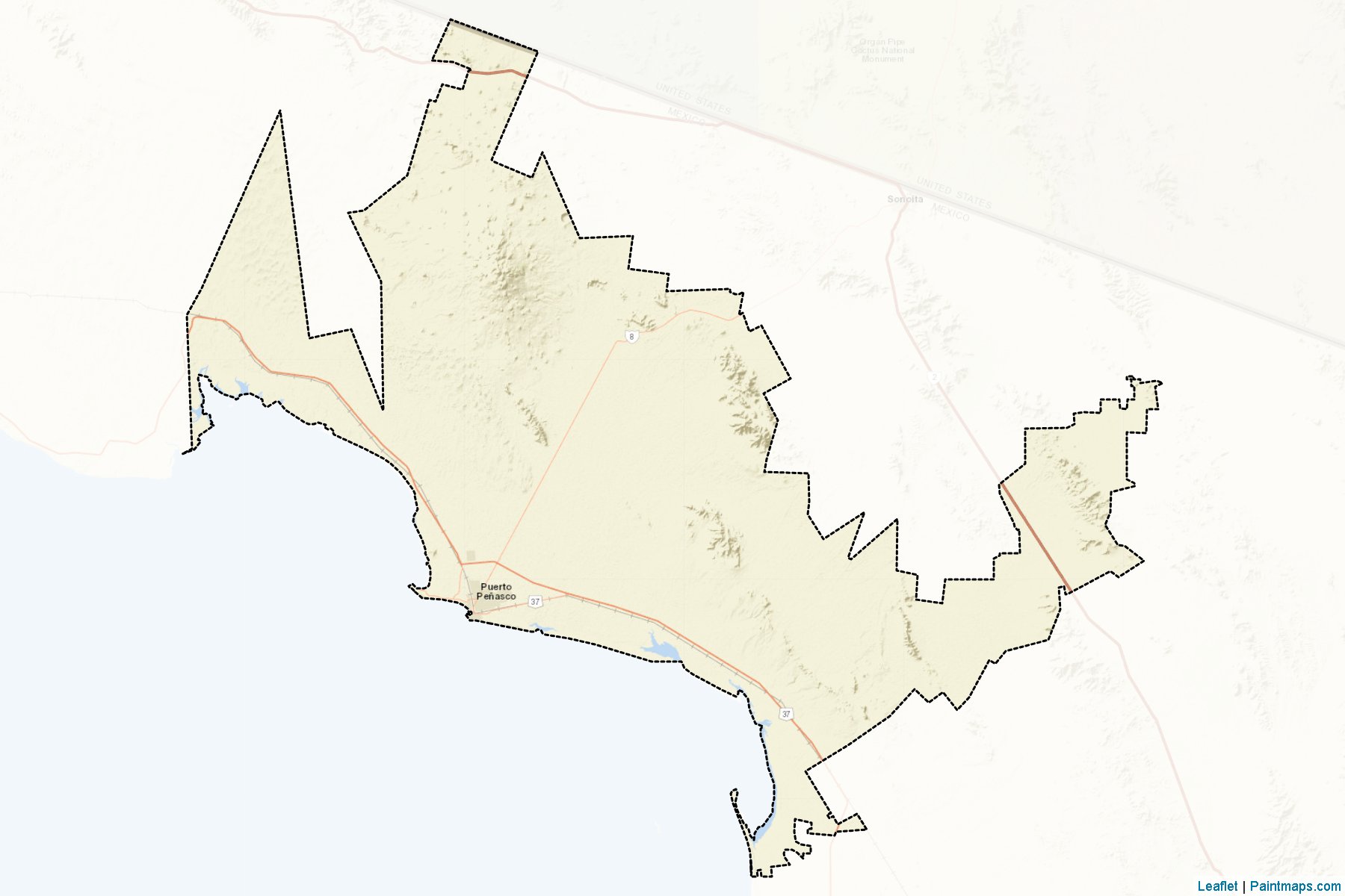 Puerto Peñasco (Sonora) Map Cropping Samples-2