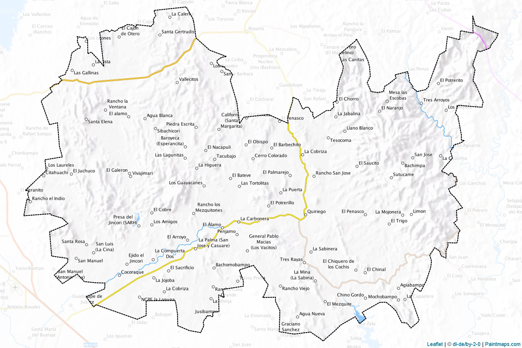 Quiriego (Sonora) Haritası Örnekleri-1