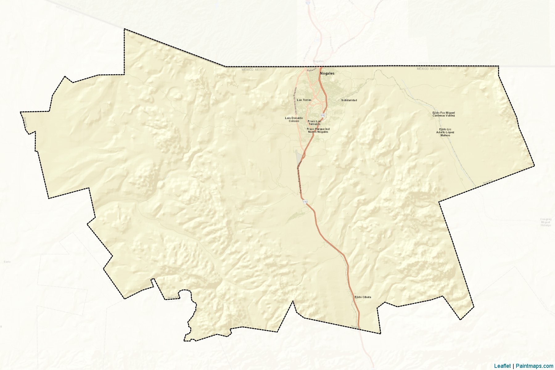 Muestras de recorte de mapas Nogales (Sonora)-2