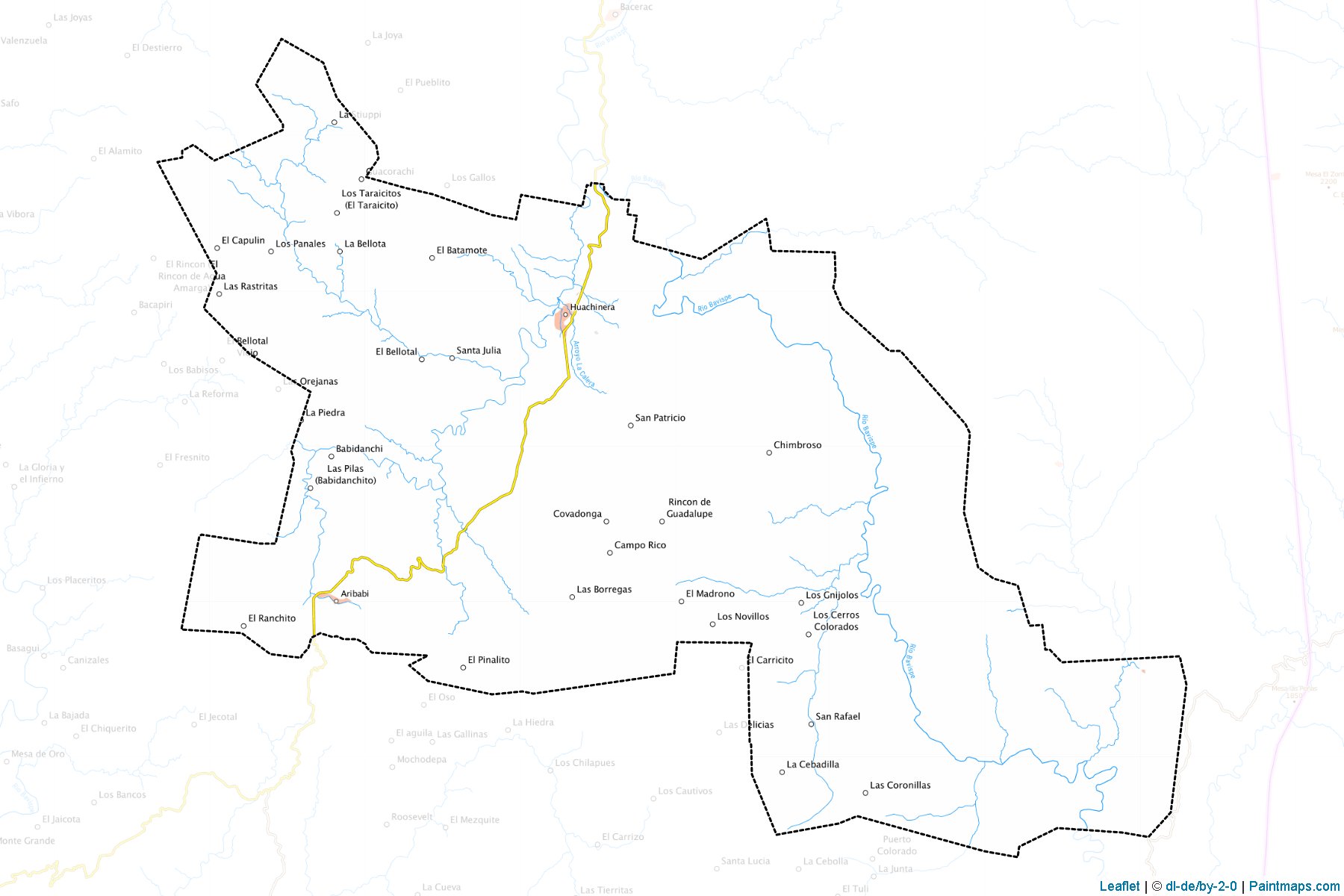 Huachinera (Sonora) Haritası Örnekleri-1