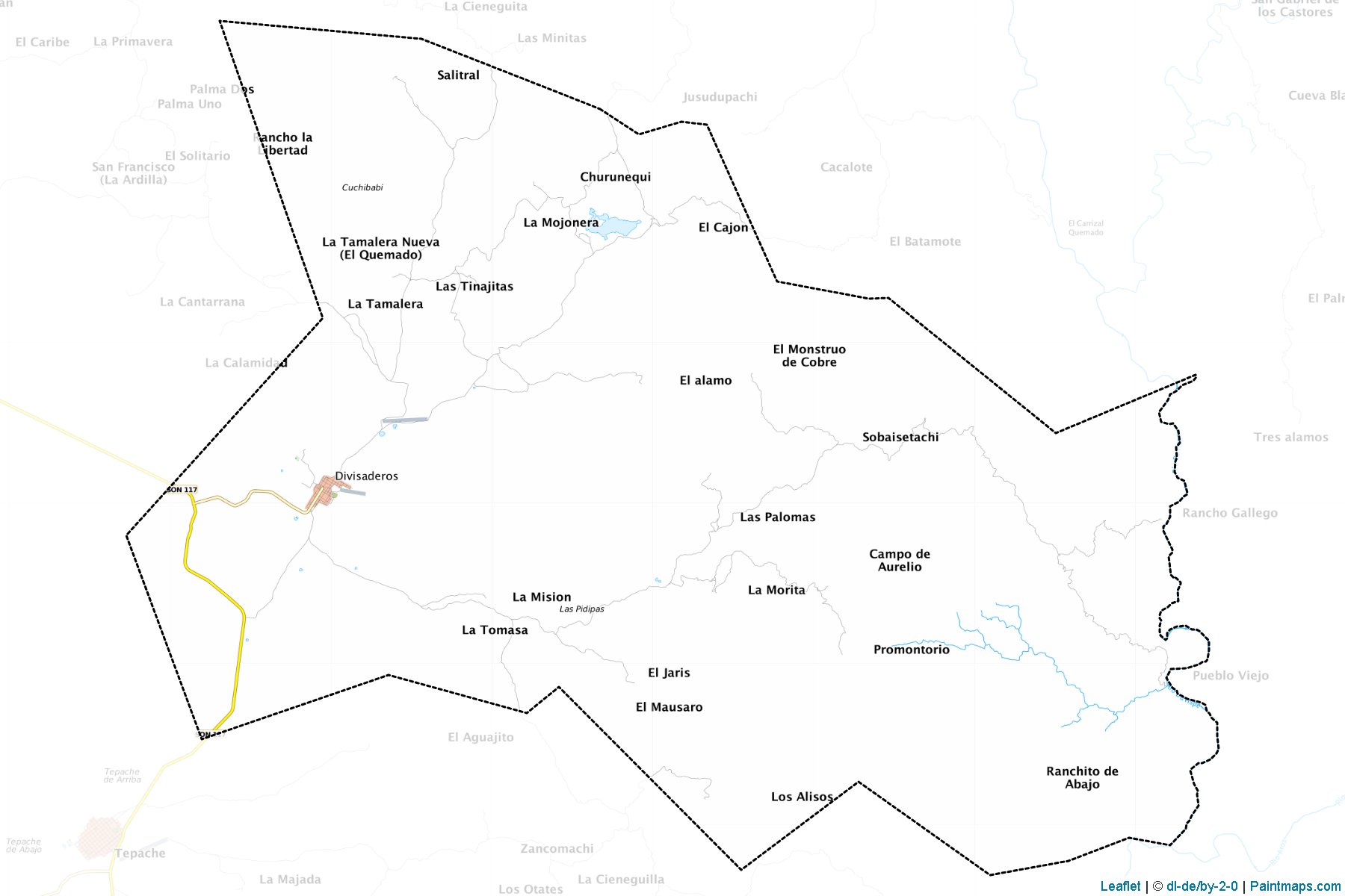 Muestras de recorte de mapas Divisaderos (Sonora)-1