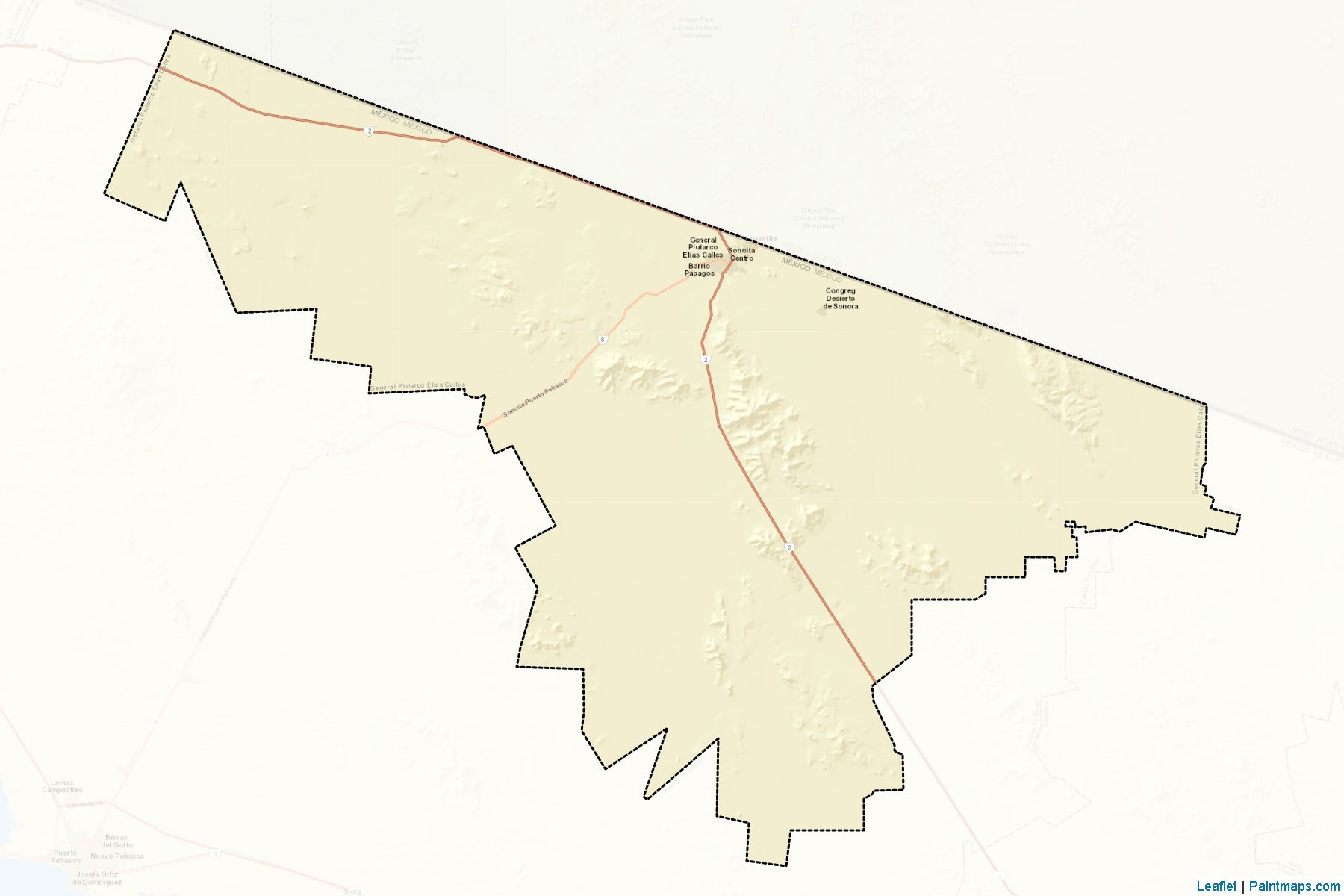 Muestras de recorte de mapas General Plutarco Elías Calles (Sonora)-2