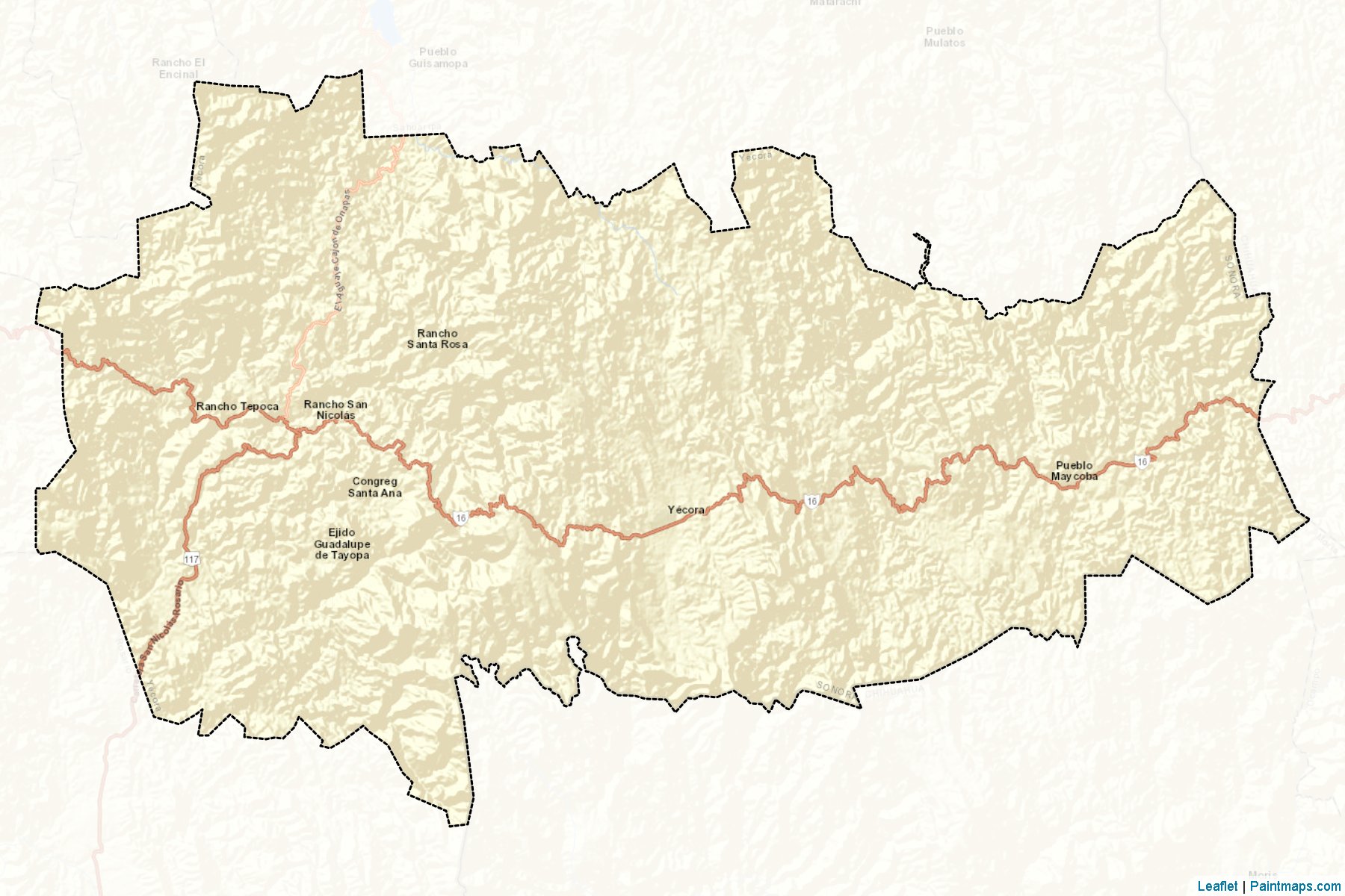 Yécora (Sonora) Map Cropping Samples-2