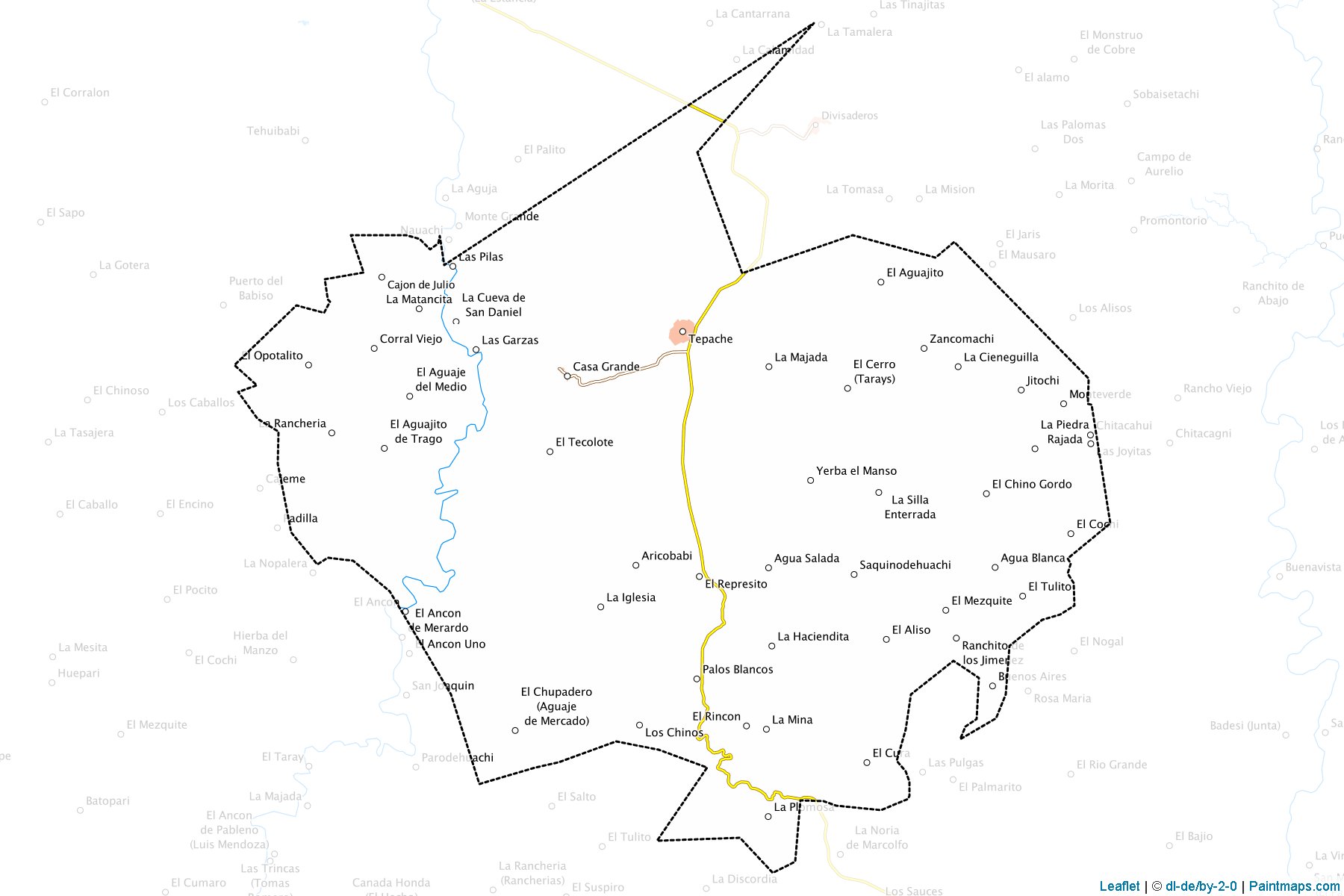 Muestras de recorte de mapas Tepache (Sonora)-1