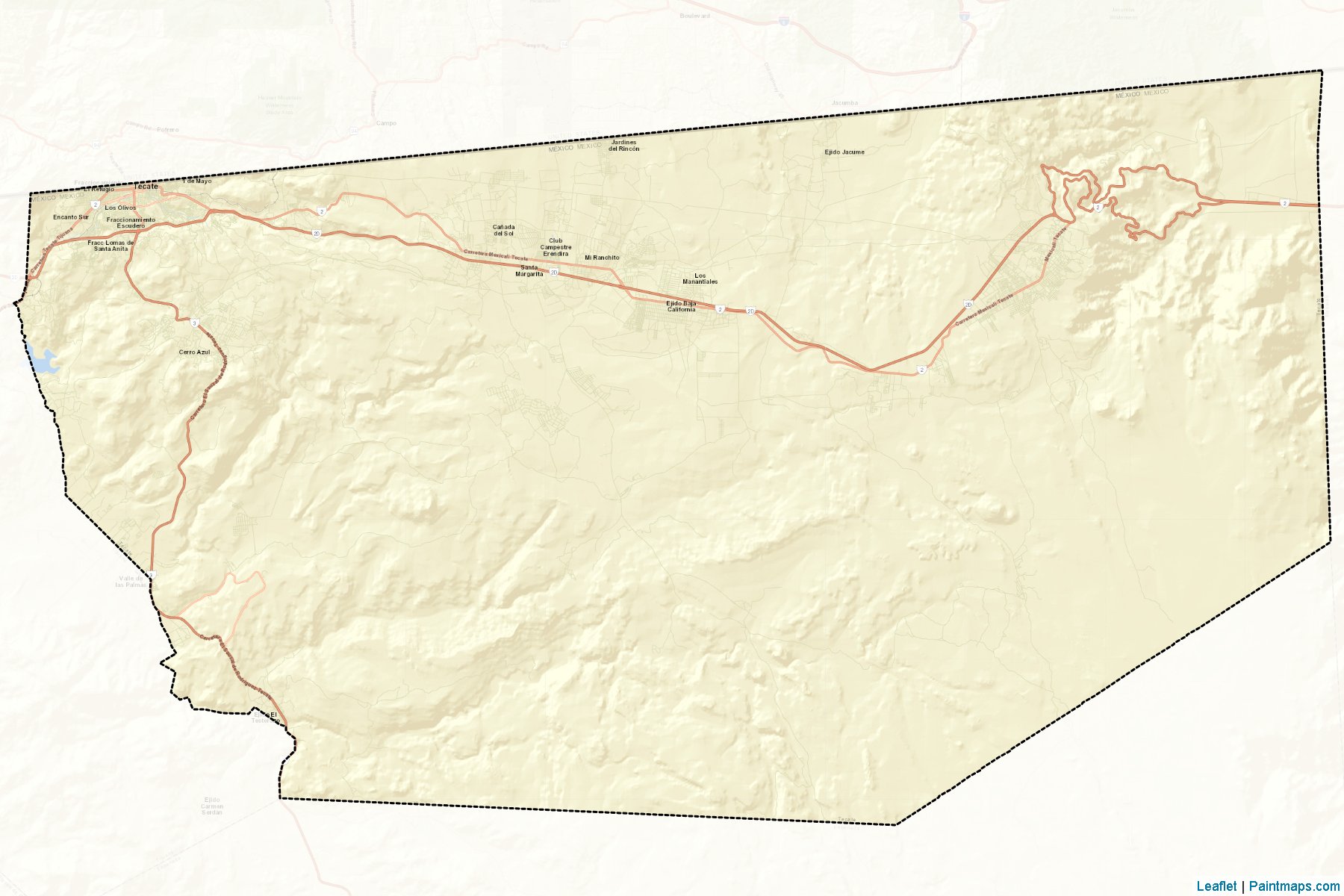 Tecate (Baja California) Map Cropping Samples-2