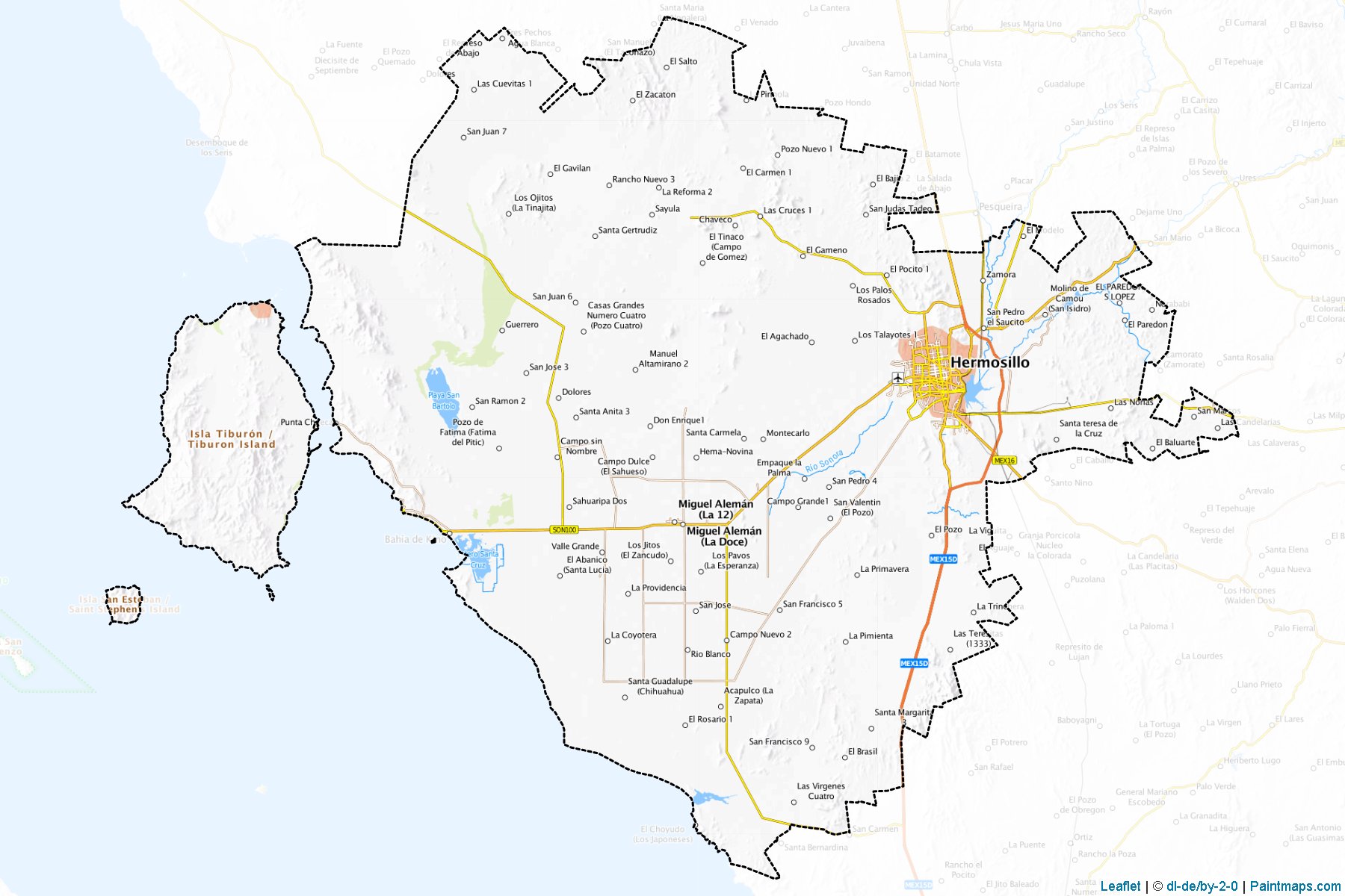 Hermosillo (Sonora) Map Cropping Samples-1