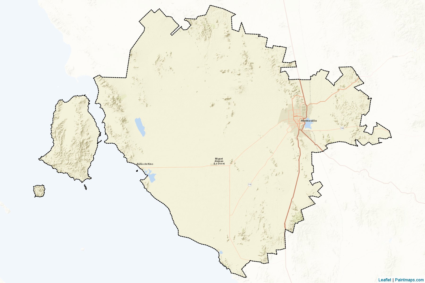 Hermosillo (Sonora) Map Cropping Samples-2