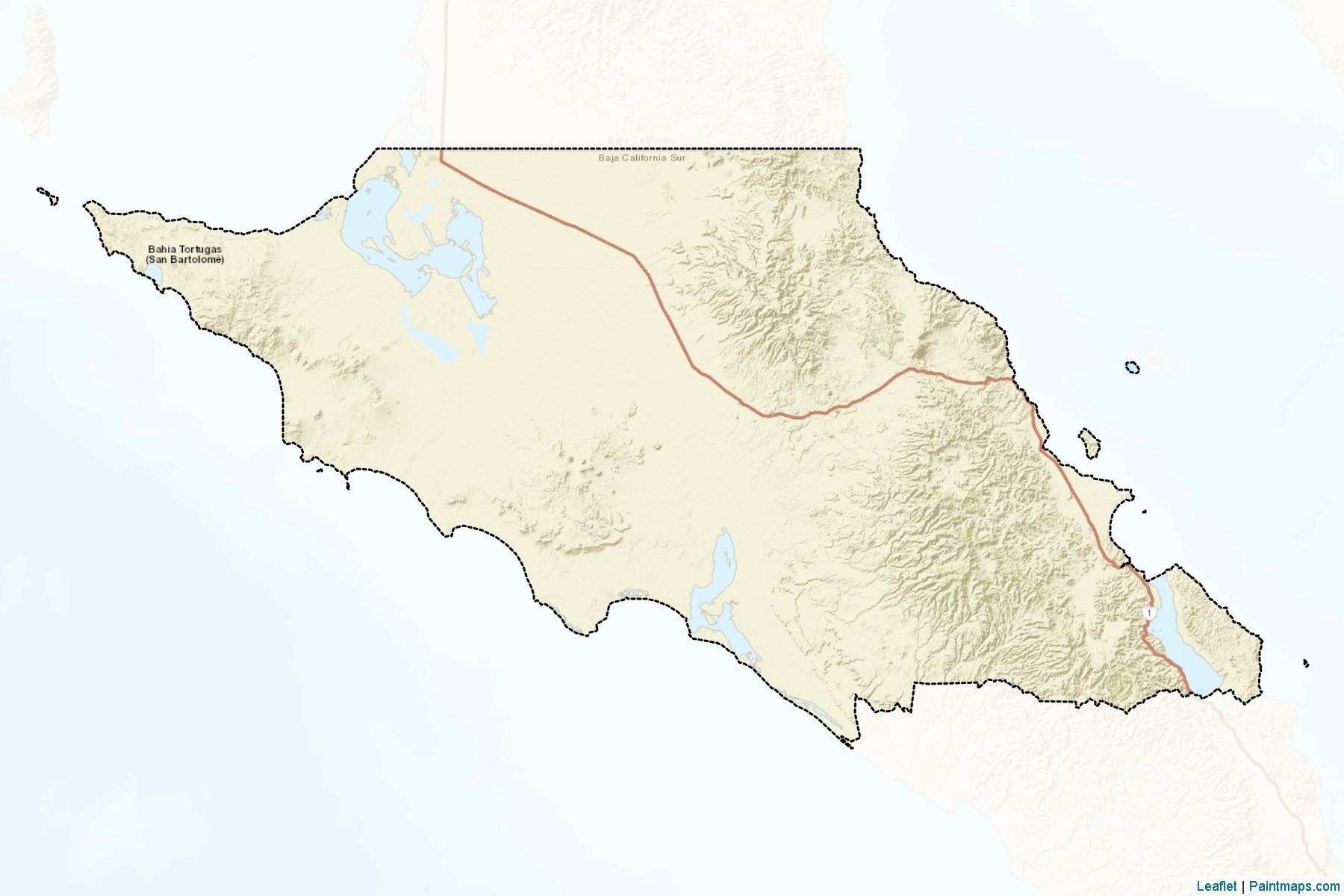 Muestras de recorte de mapas Mulegé (Baja California Sur)-2