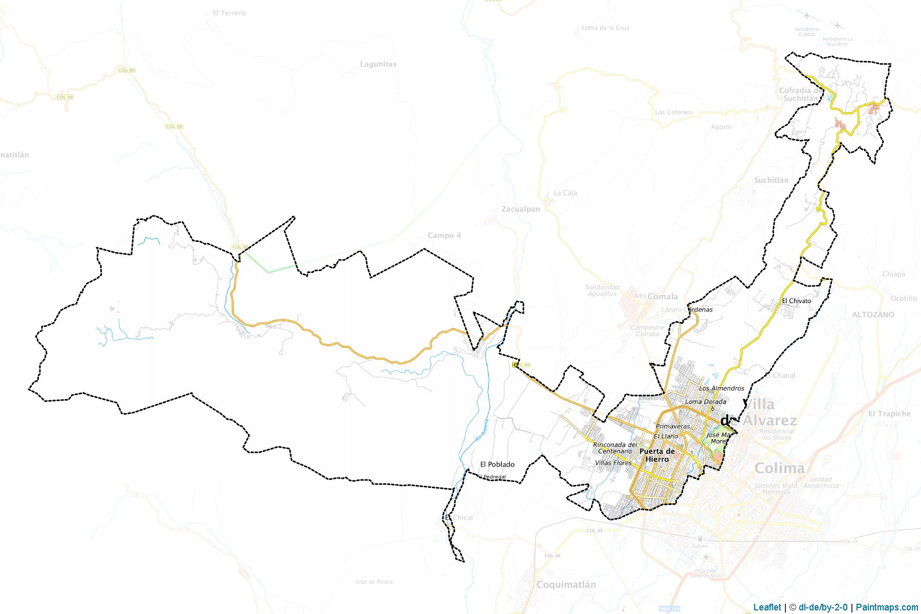 Villa de Alvarez (Colima) Map Cropping Samples-1