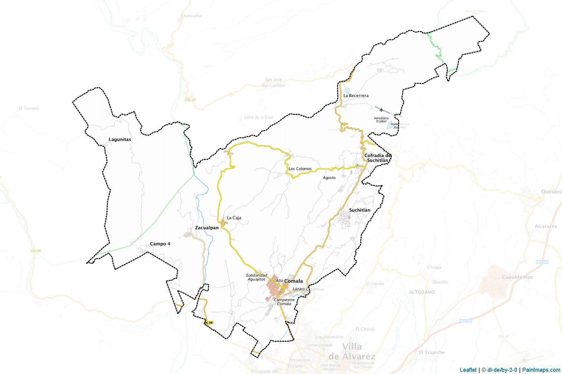 Muestras de recorte de mapas Comala (Colima)-1