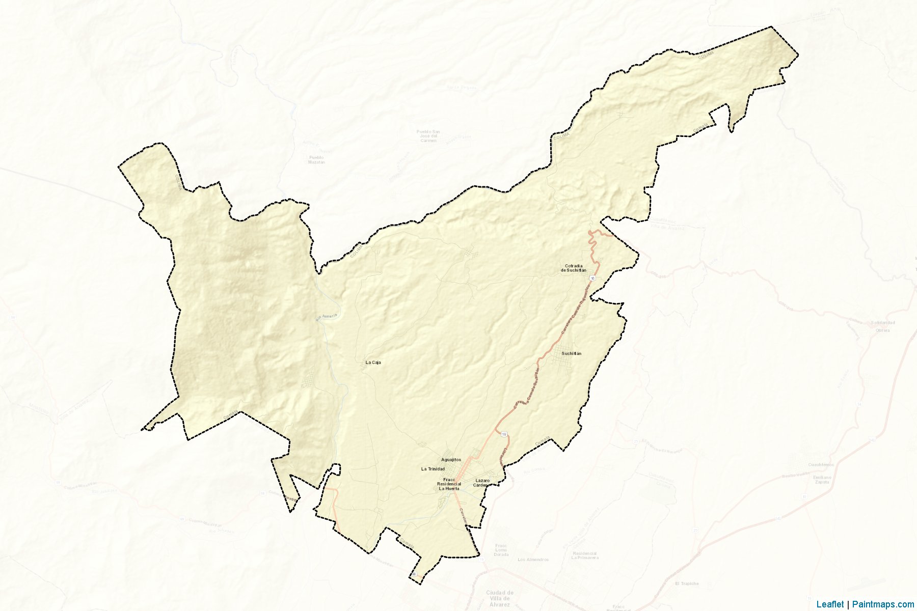 Muestras de recorte de mapas Comala (Colima)-2