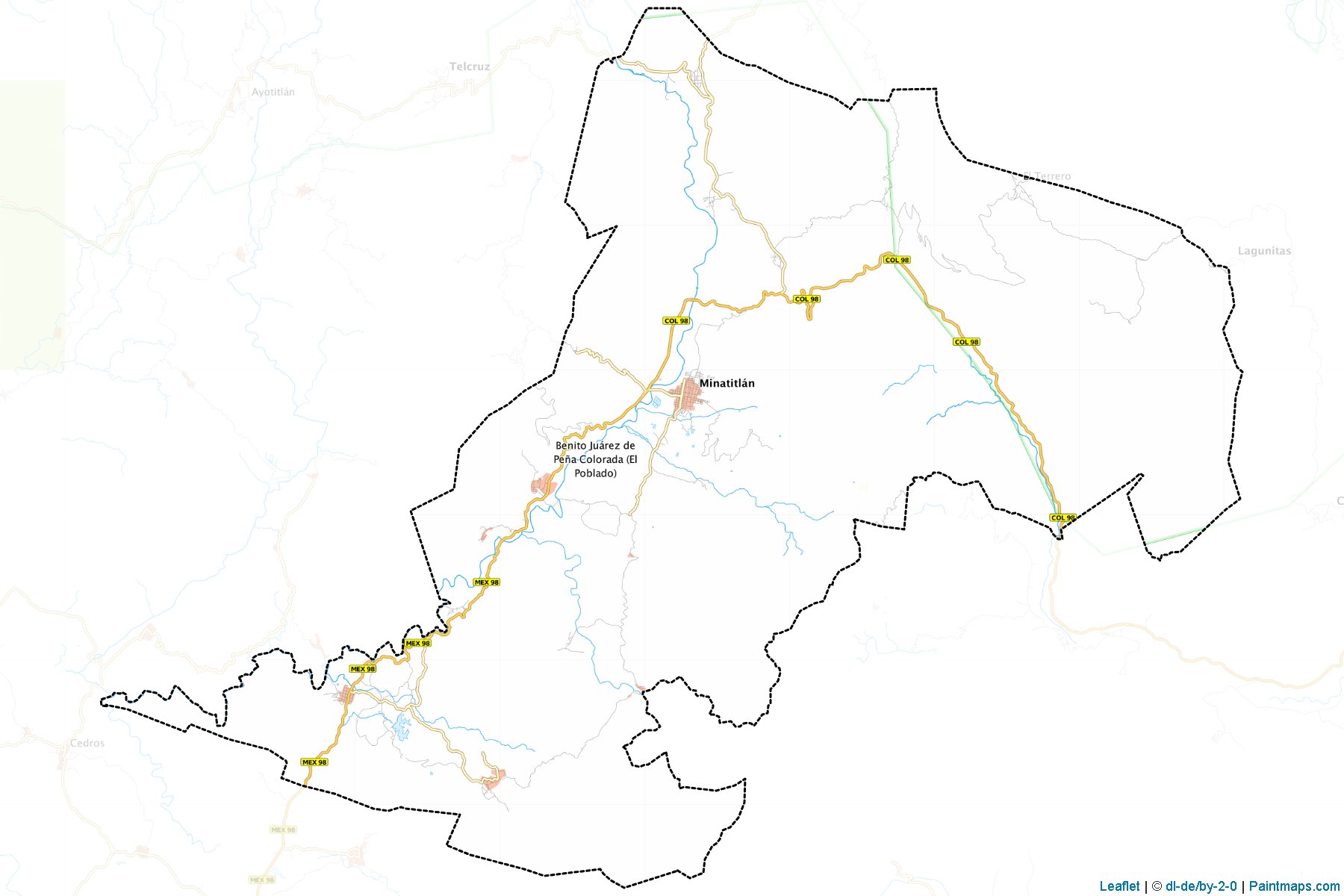 Minatitlán (Colima) Map Cropping Samples-1