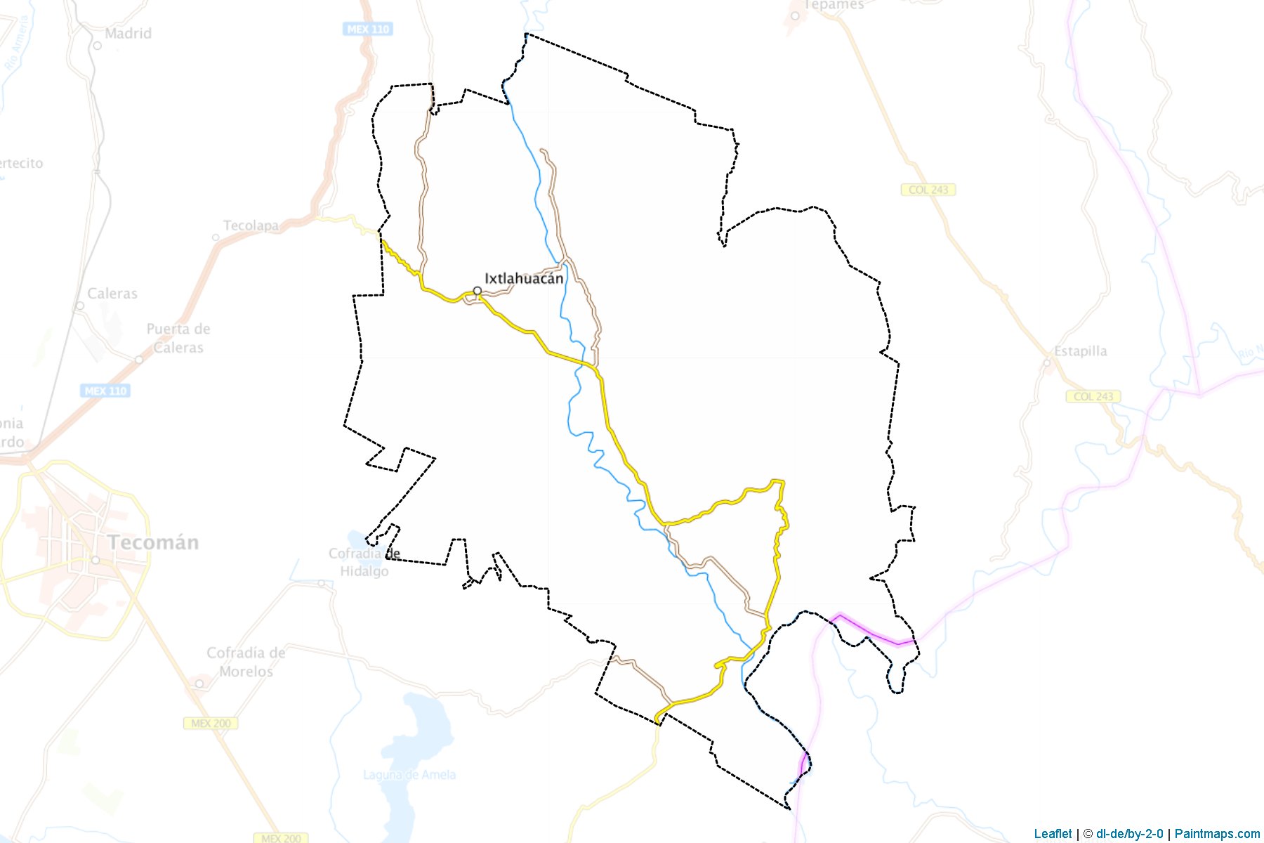 Muestras de recorte de mapas Ixtlahuacán (Colima)-1