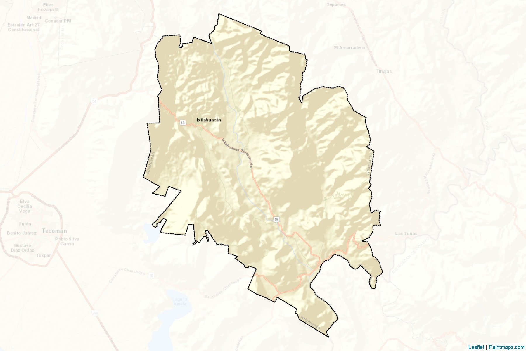 Muestras de recorte de mapas Ixtlahuacán (Colima)-2