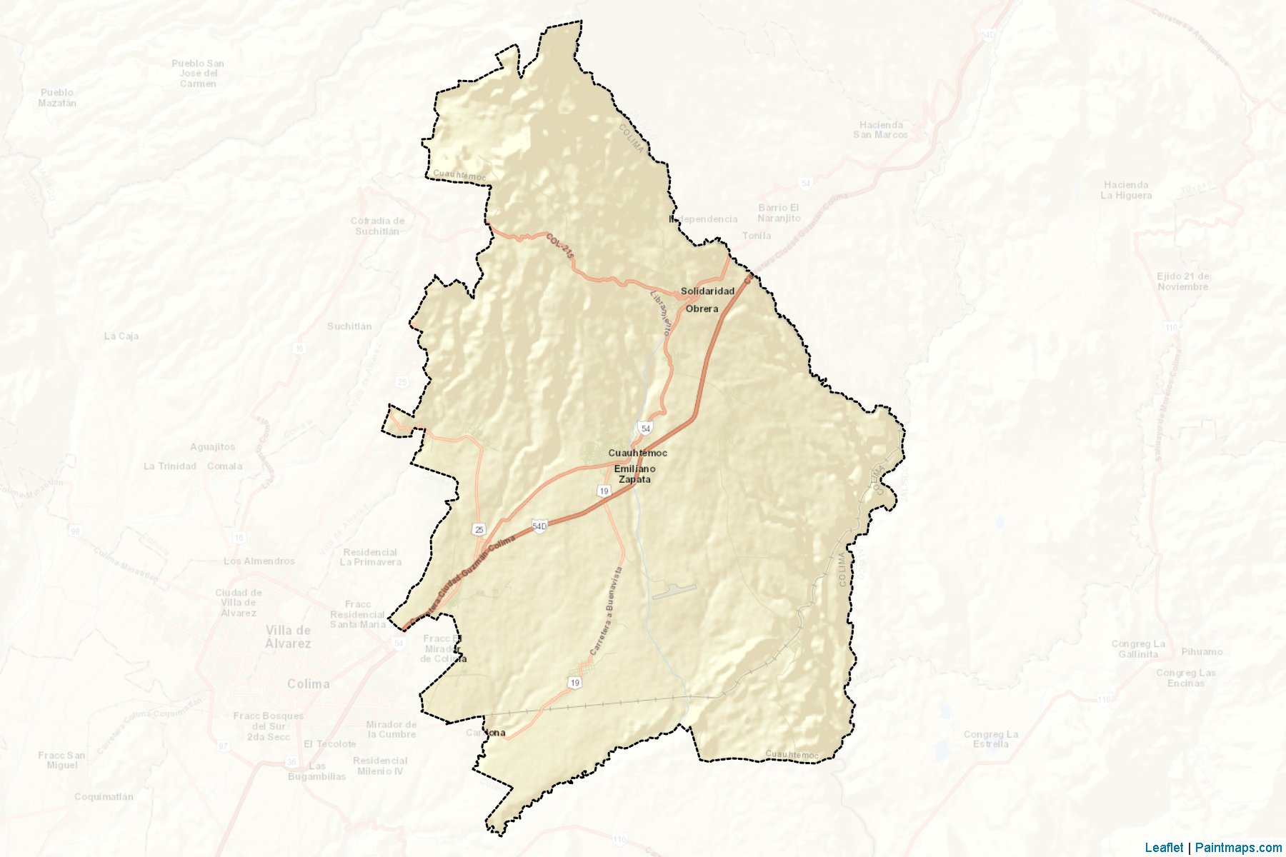 Muestras de recorte de mapas Cuauhtémoc (Colima)-2