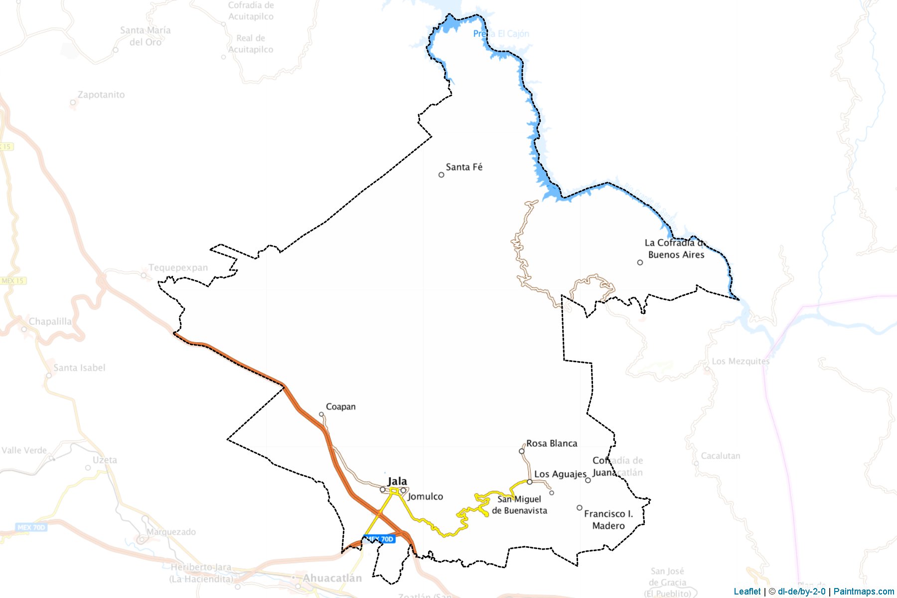 Muestras de recorte de mapas Jala (Nayarit)-1