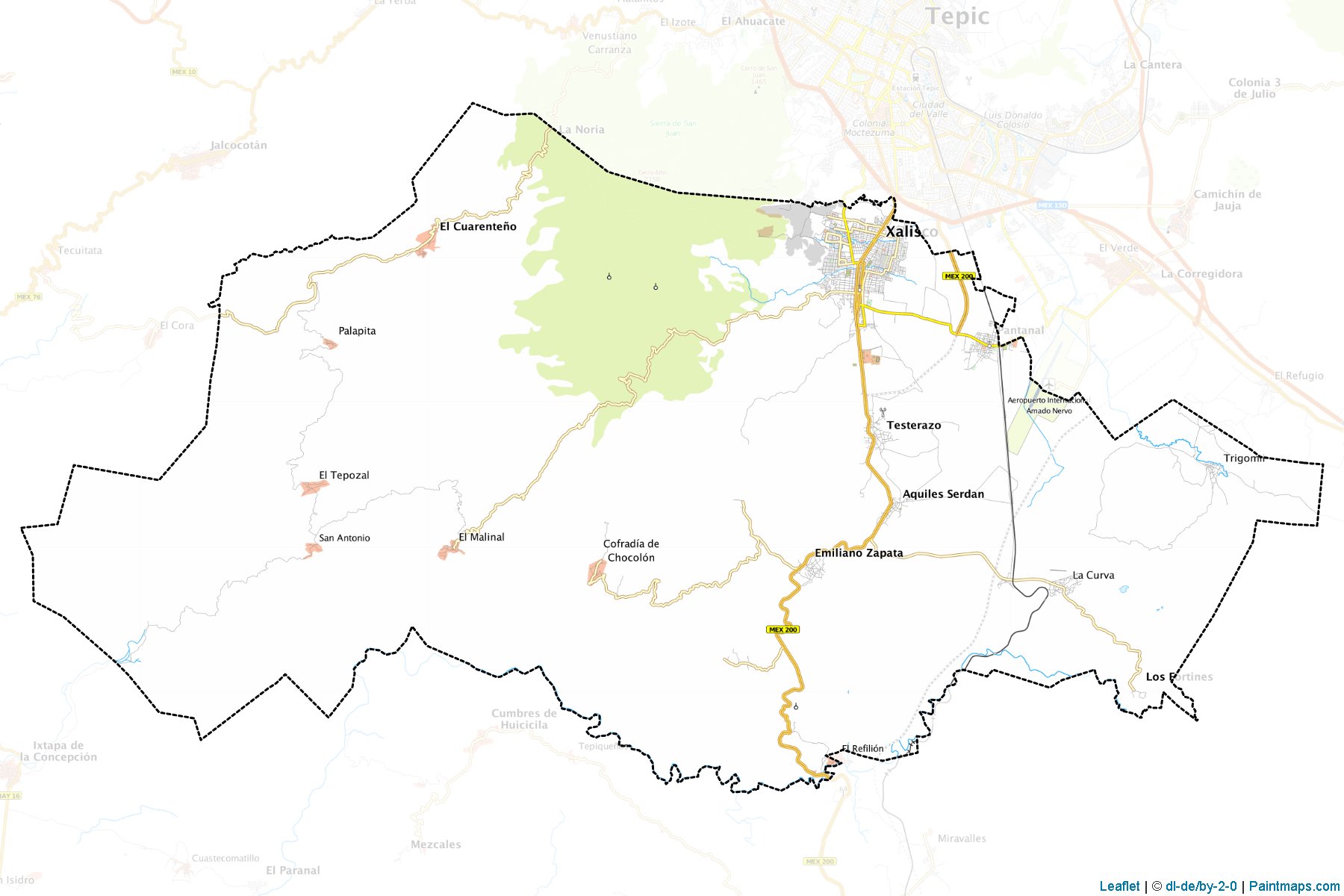 Muestras de recorte de mapas Xalisco (Nayarit)-1