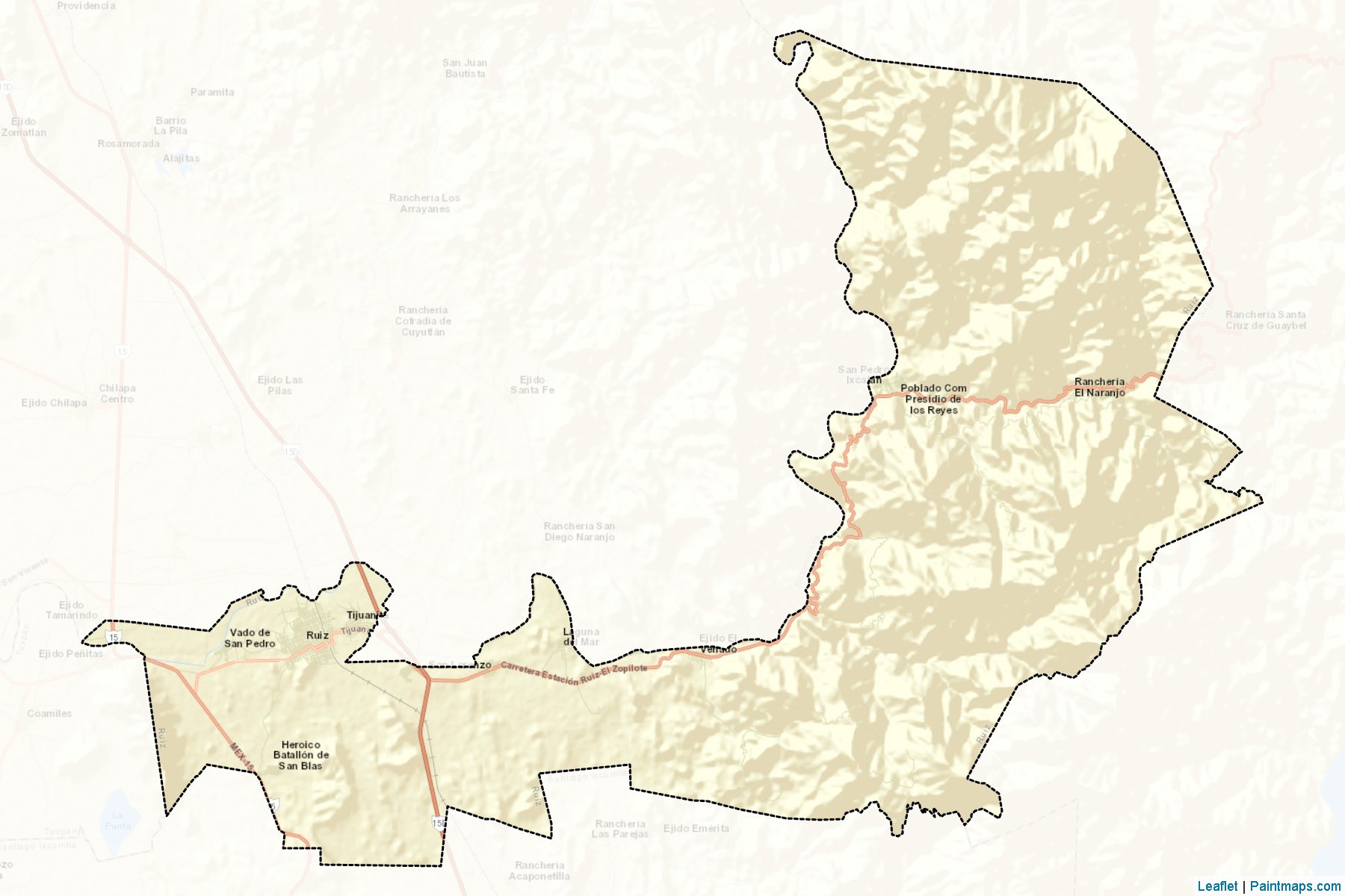 Muestras de recorte de mapas Ruíz (Nayarit)-2