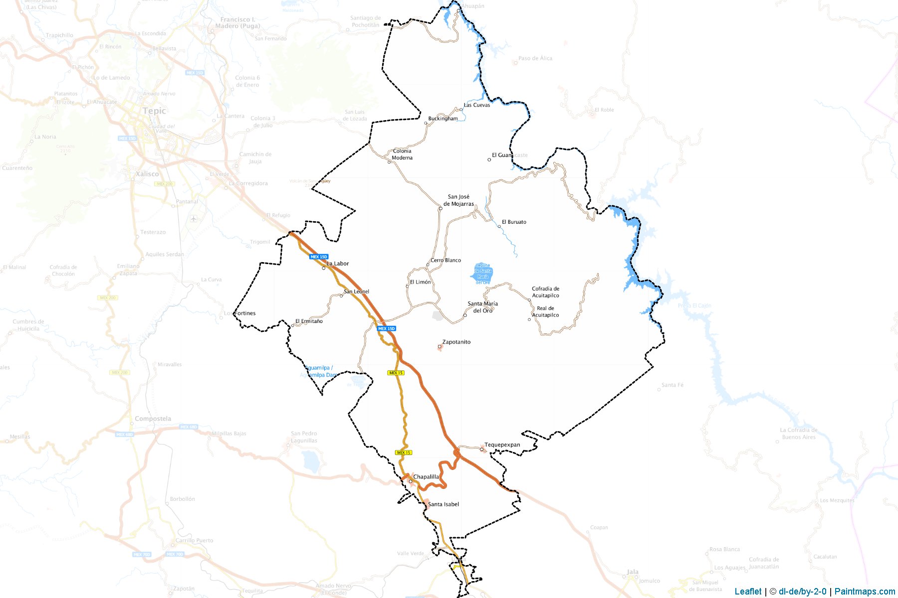 Muestras de recorte de mapas Santa María del Oro (Nayarit)-1