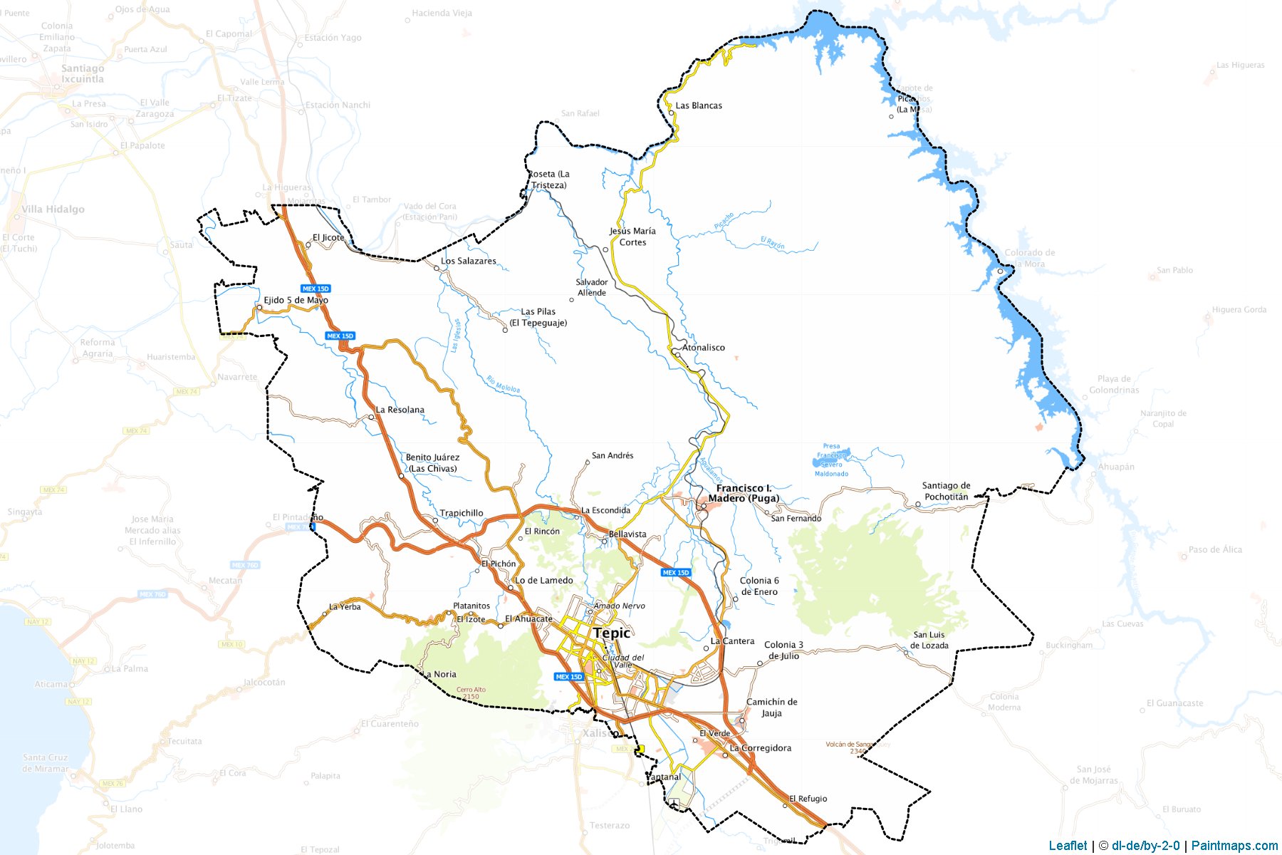 Muestras de recorte de mapas Tepic (Nayarit)-1