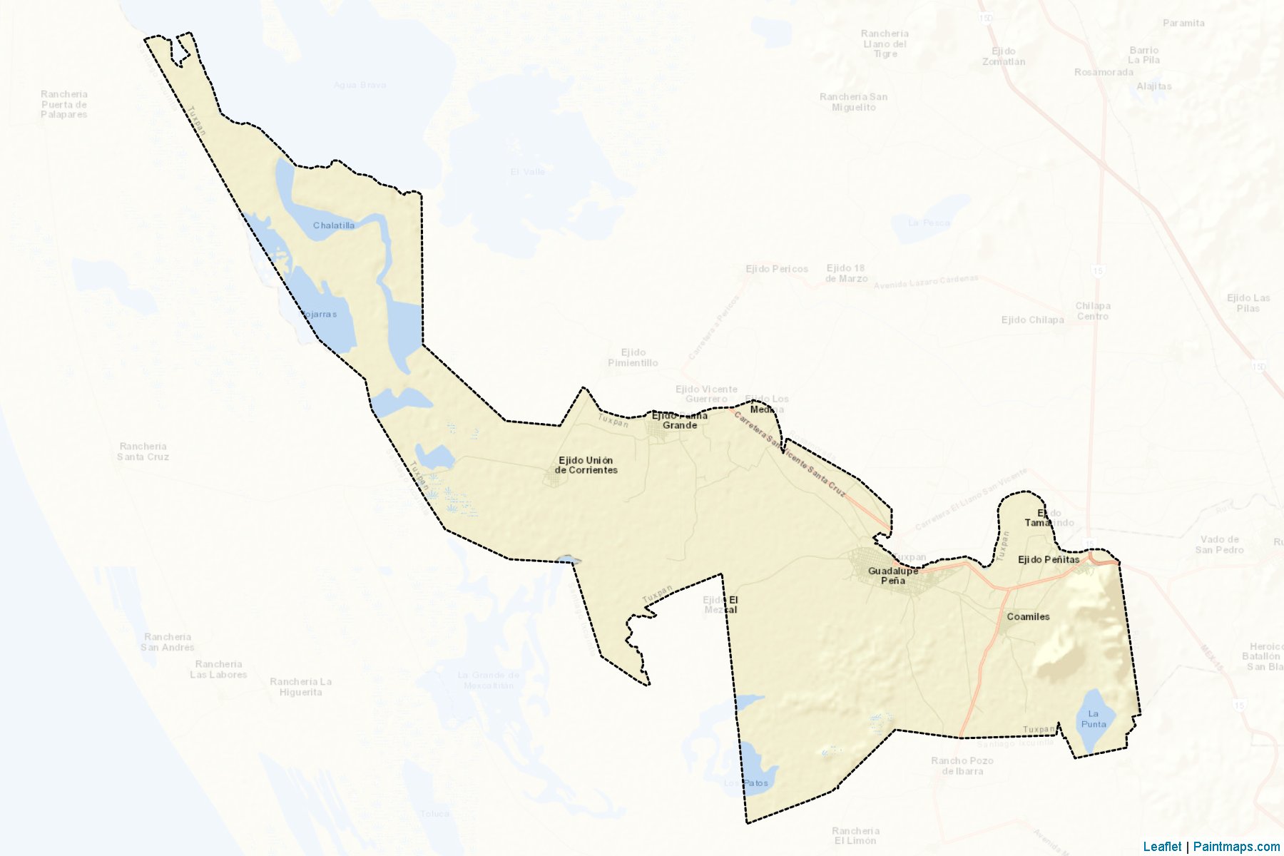 Muestras de recorte de mapas Tuxpan (Nayarit)-2