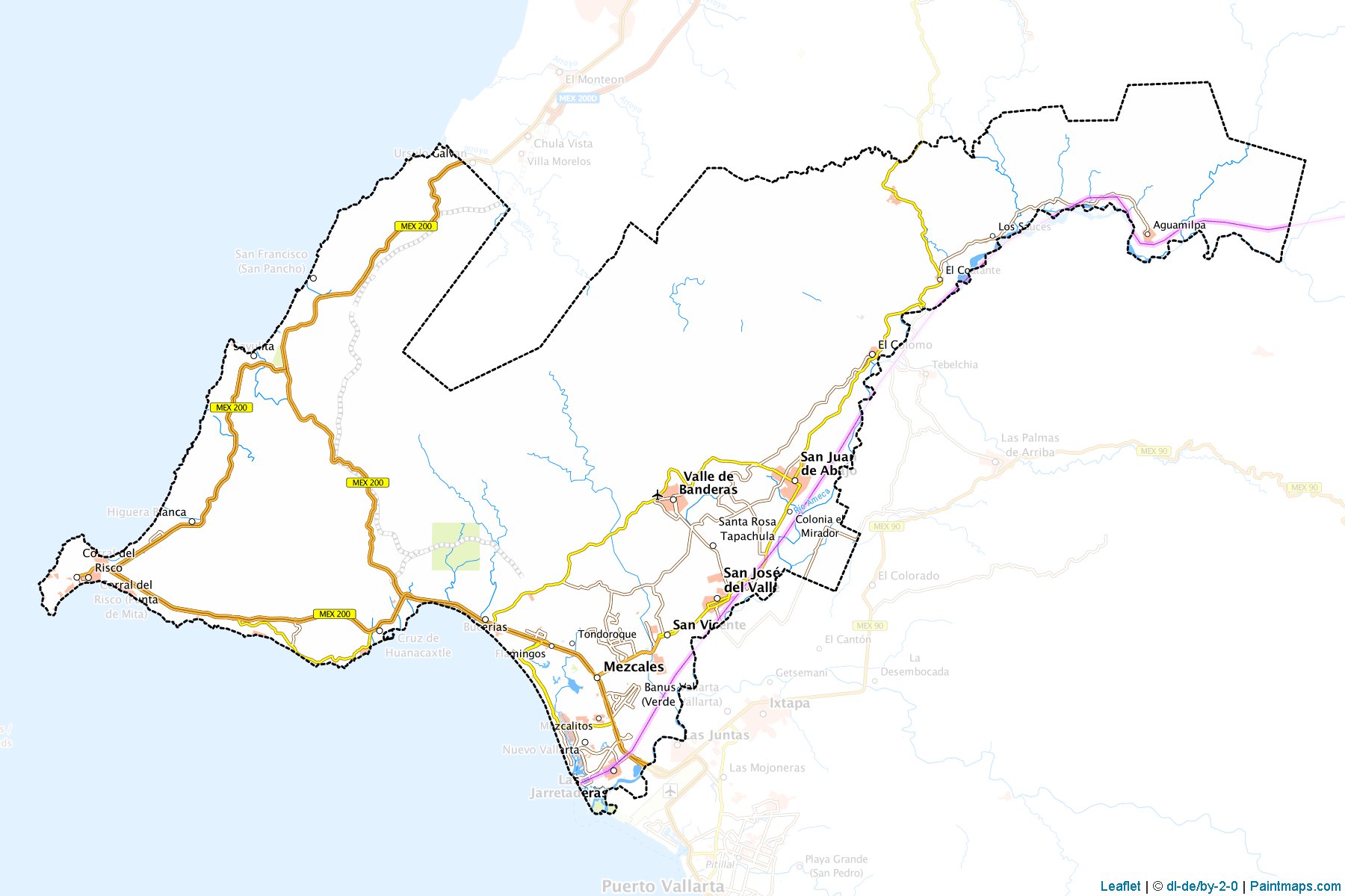 Bahía de Banderas (Nayarit) Map Cropping Samples-1