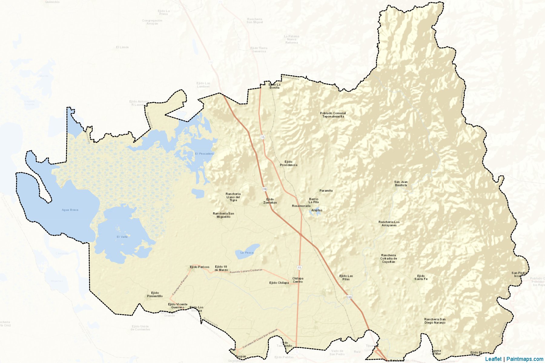 Rosamorada (Nayarit) Map Cropping Samples-2