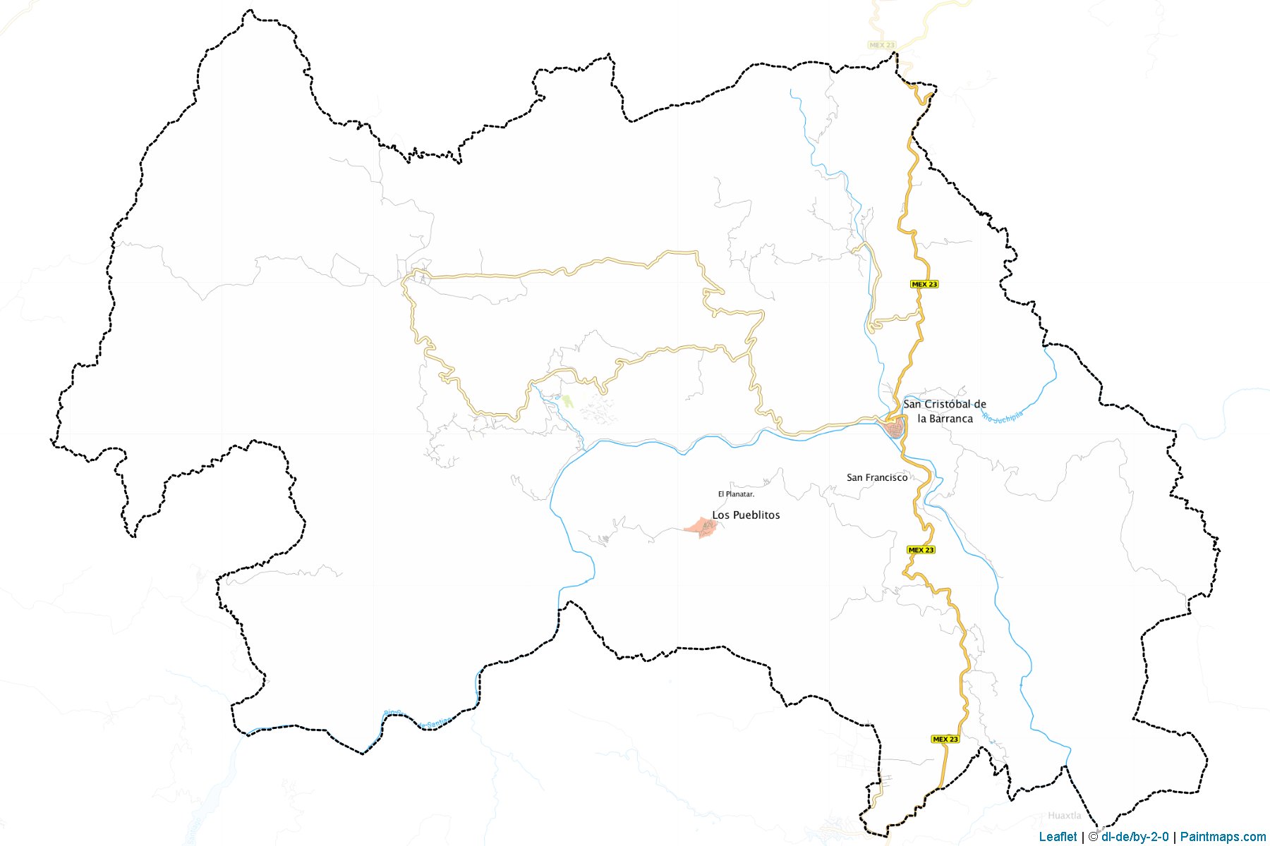 Muestras de recorte de mapas San Cristóbal de la Barranca (Jalisco)-1