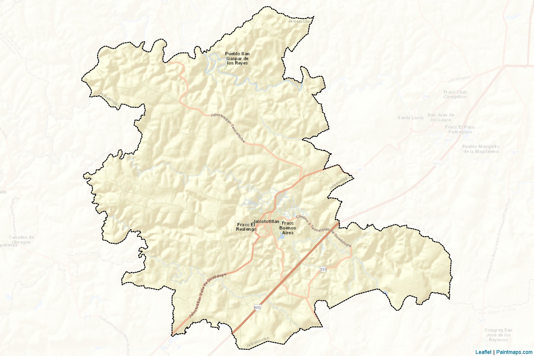 Jalostotitlán (Jalisco) Map Cropping Samples-2