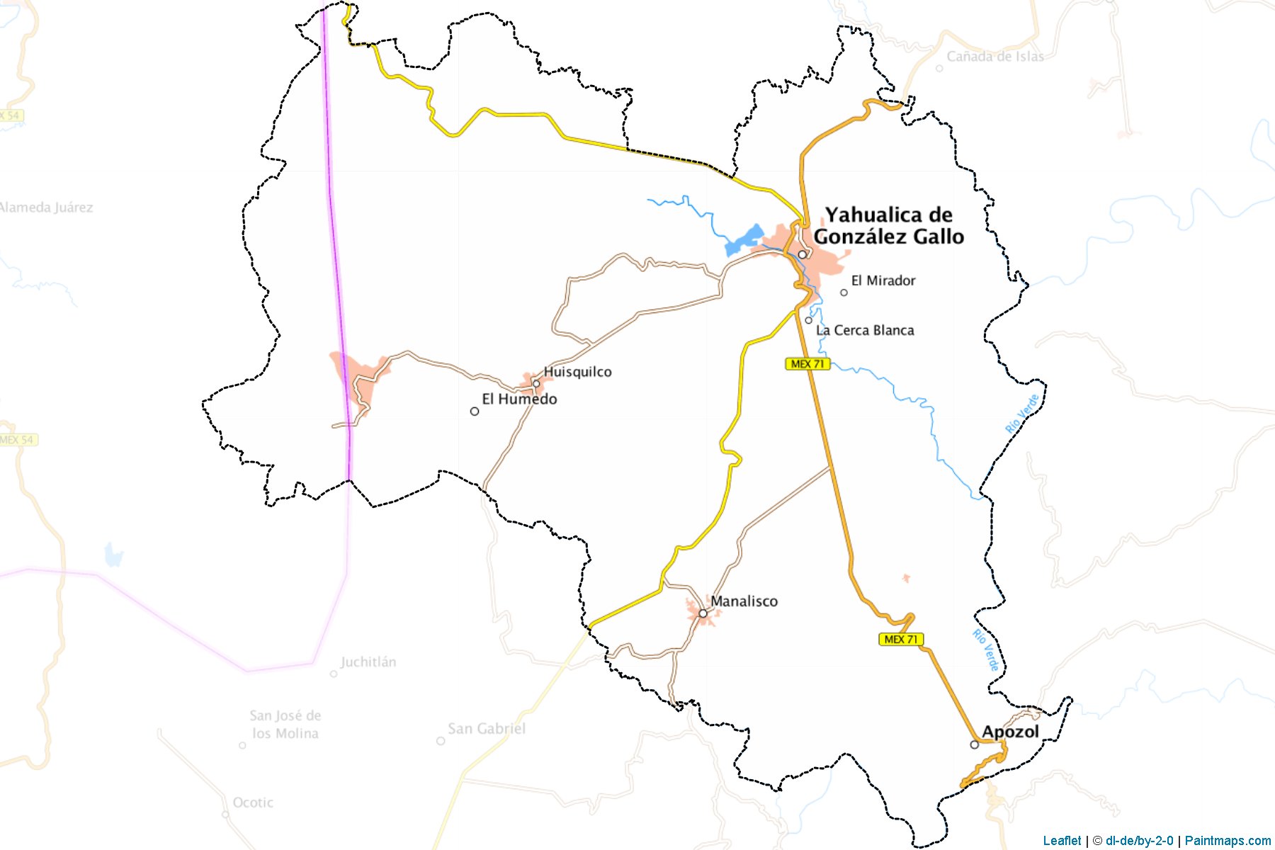 Muestras de recorte de mapas Yahualica de González Gallo (Jalisco)-1