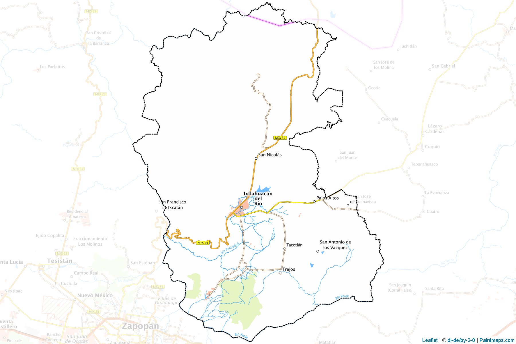 Muestras de recorte de mapas Ixtlahuacán del Río (Jalisco)-1