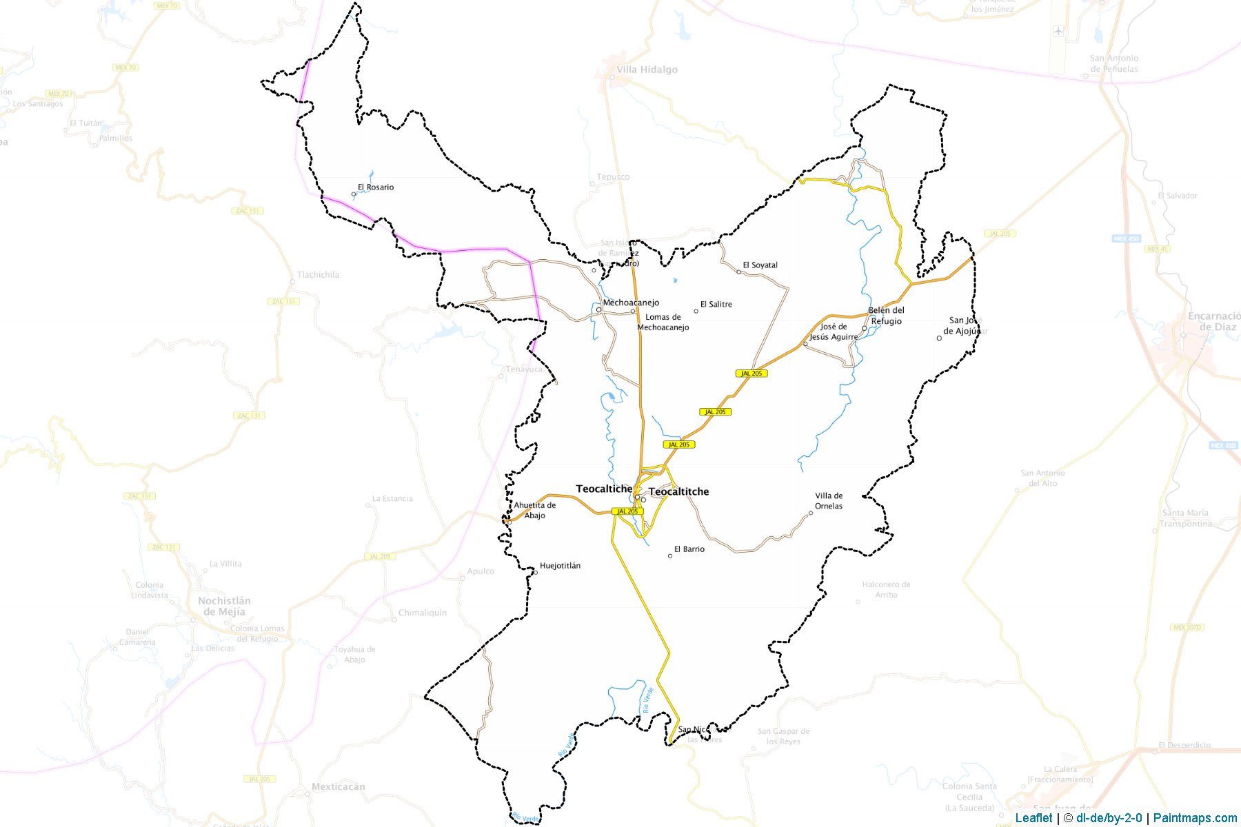 Teocaltiche (Jalisco) Map Cropping Samples-1