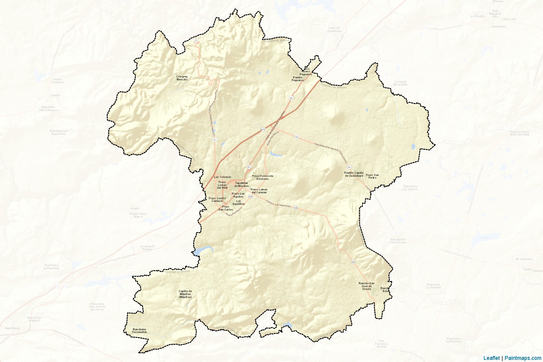 Muestras de recorte de mapas Tepatitlán de Morelos (Jalisco)-2