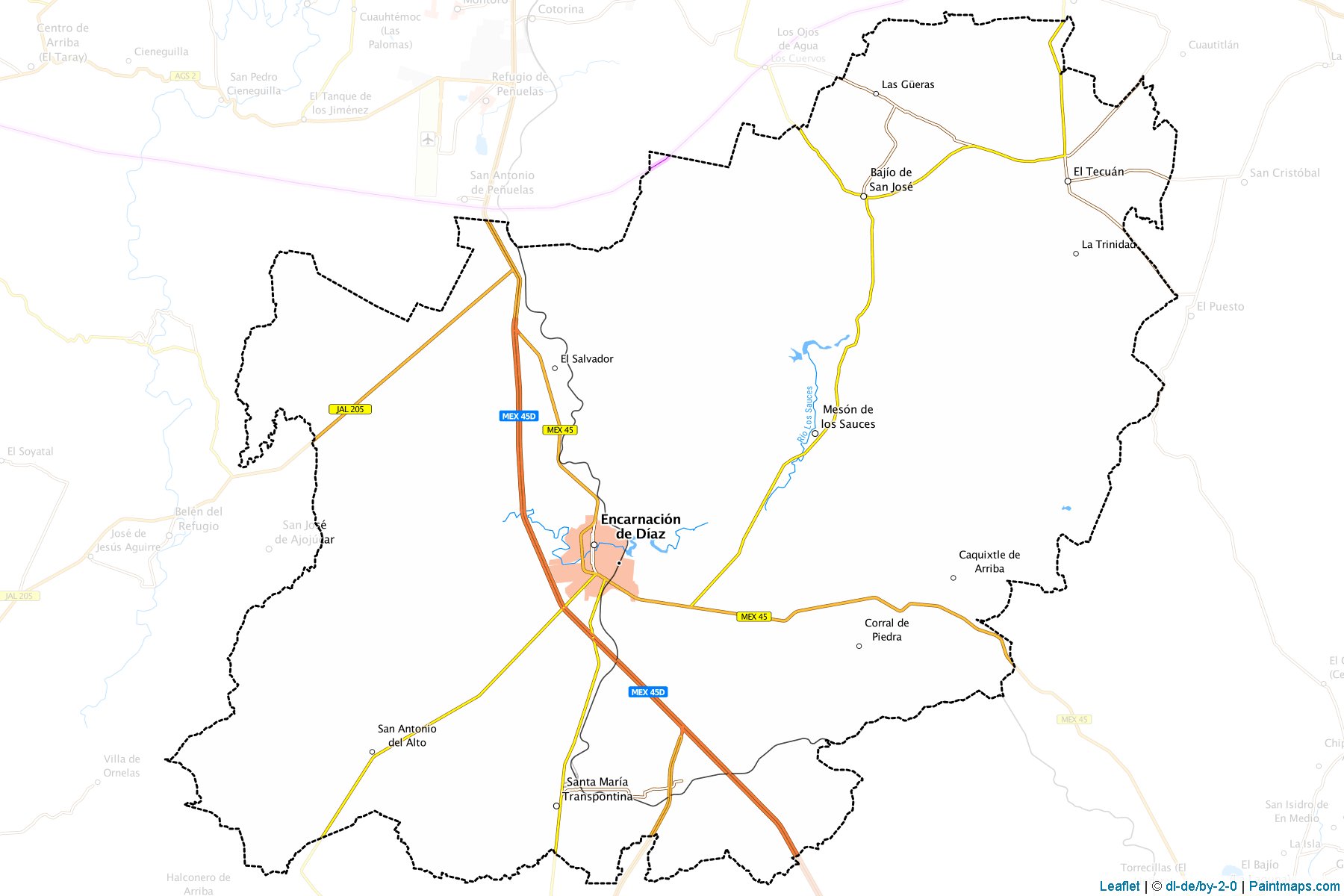 Muestras de recorte de mapas Encarnación de Díaz (Jalisco)-1