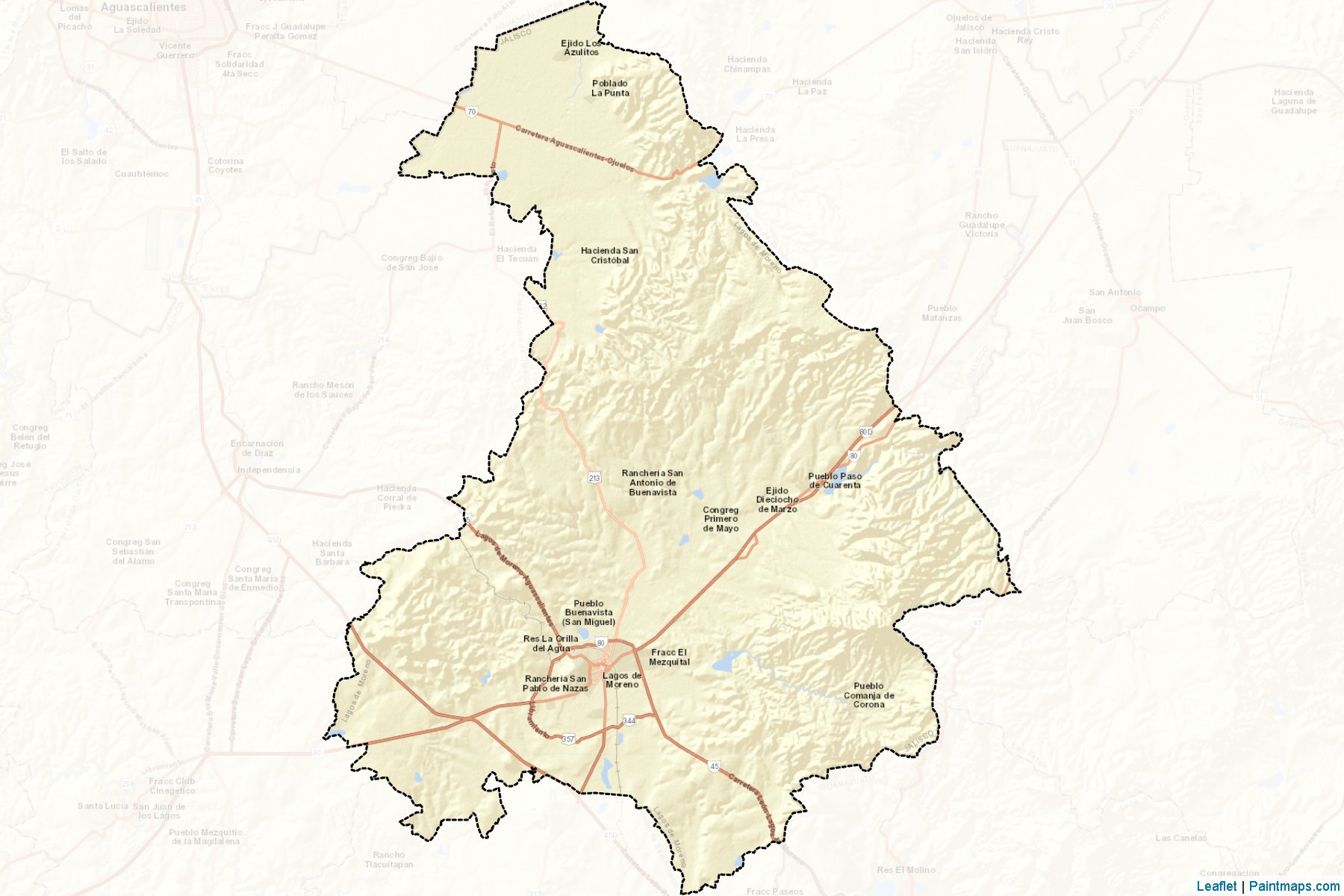 Muestras de recorte de mapas Lagos de Moreno (Jalisco)-2