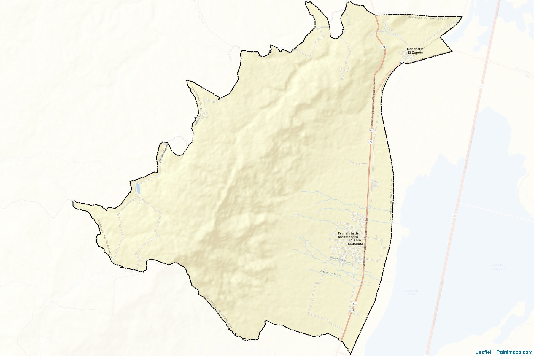 Techaluta de Montenegro (Jalisco) Map Cropping Samples-2