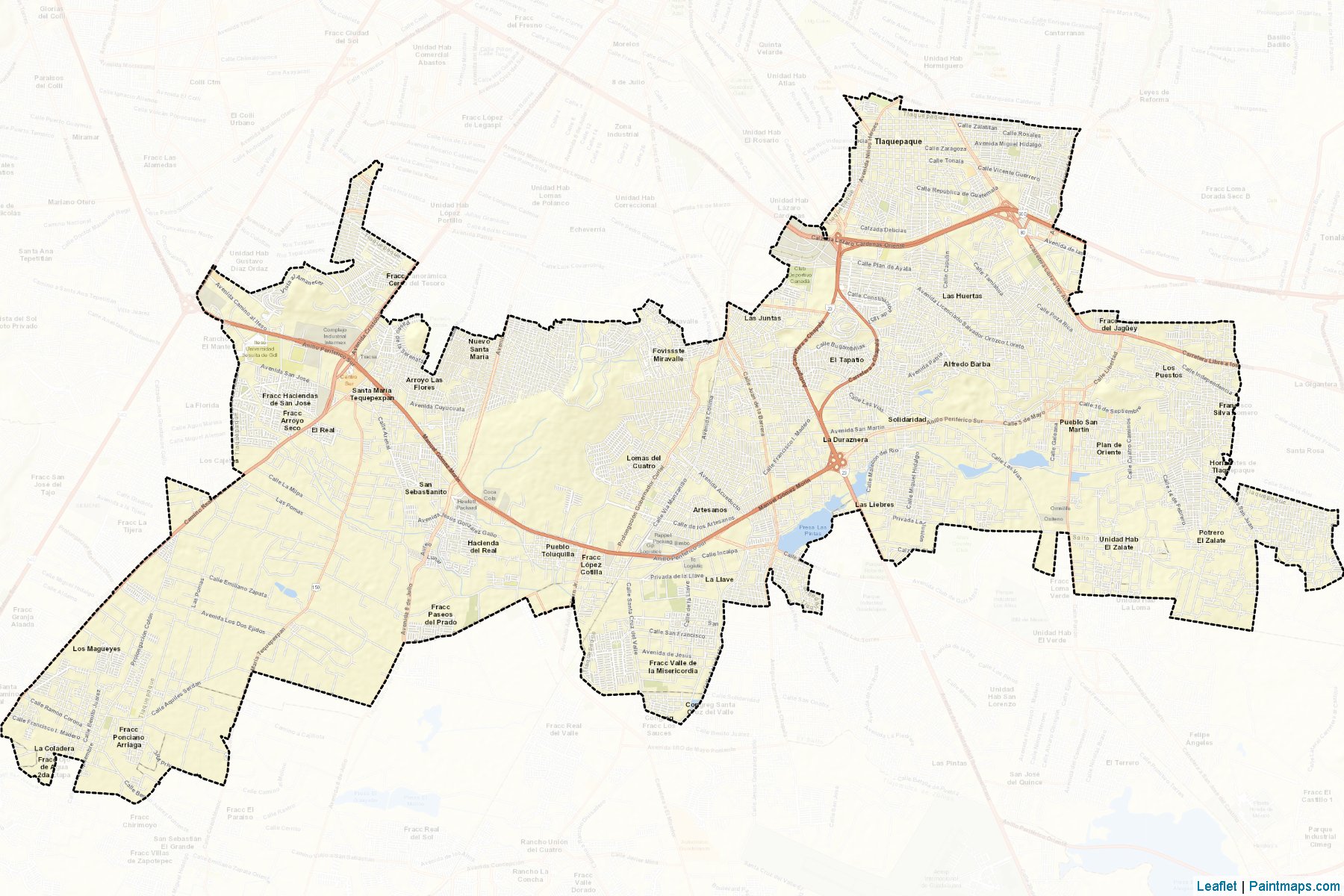 Muestras de recorte de mapas Tlaquepaque (Jalisco)-2