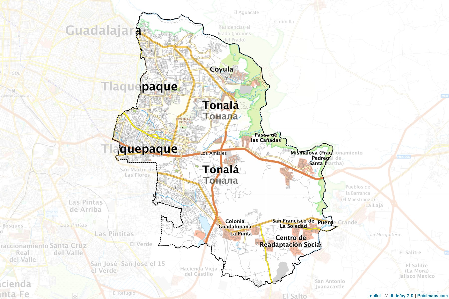 Muestras de recorte de mapas Tonalá (Jalisco)-1