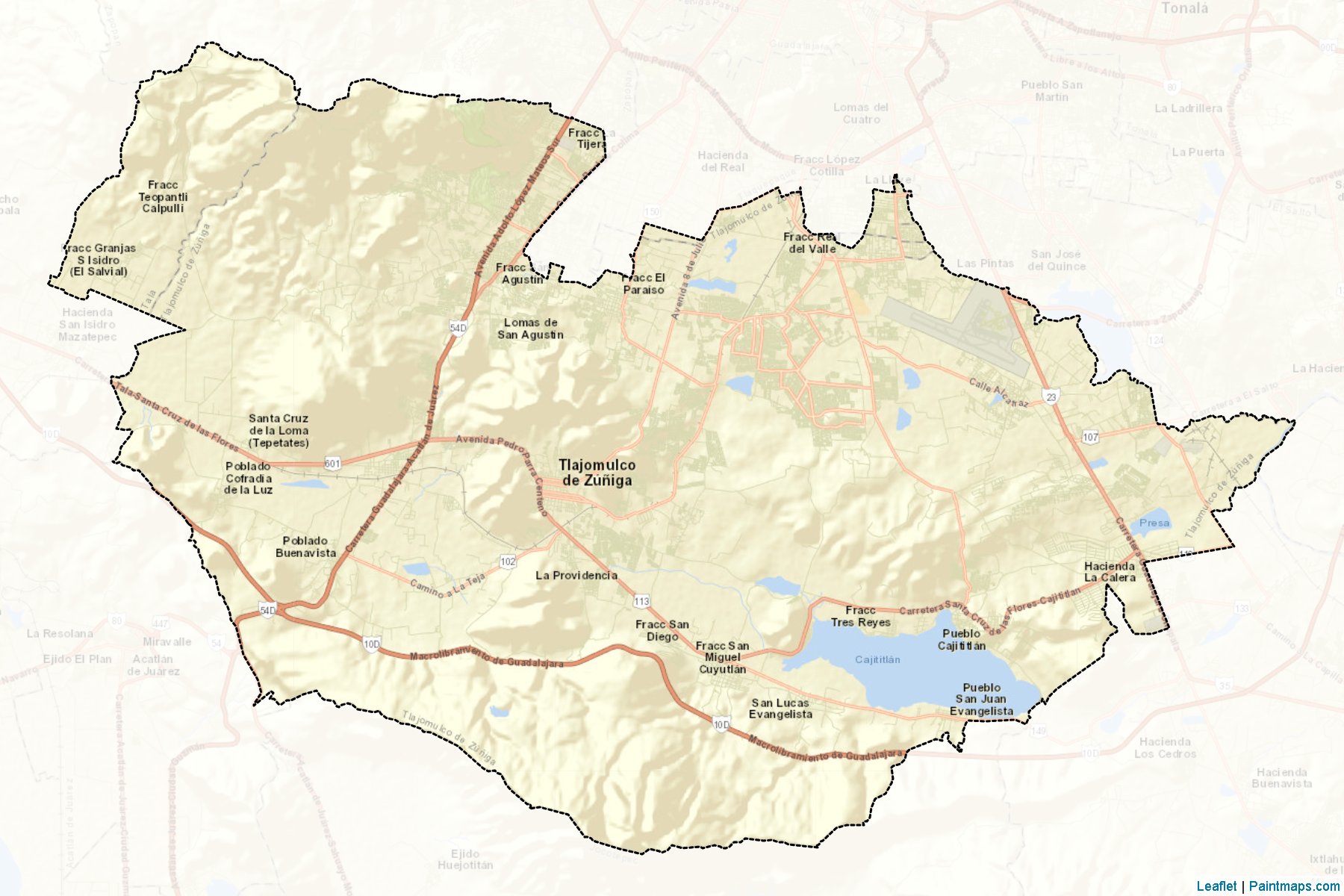 Muestras de recorte de mapas Tlajomulco de Zúñiga (Jalisco)-2